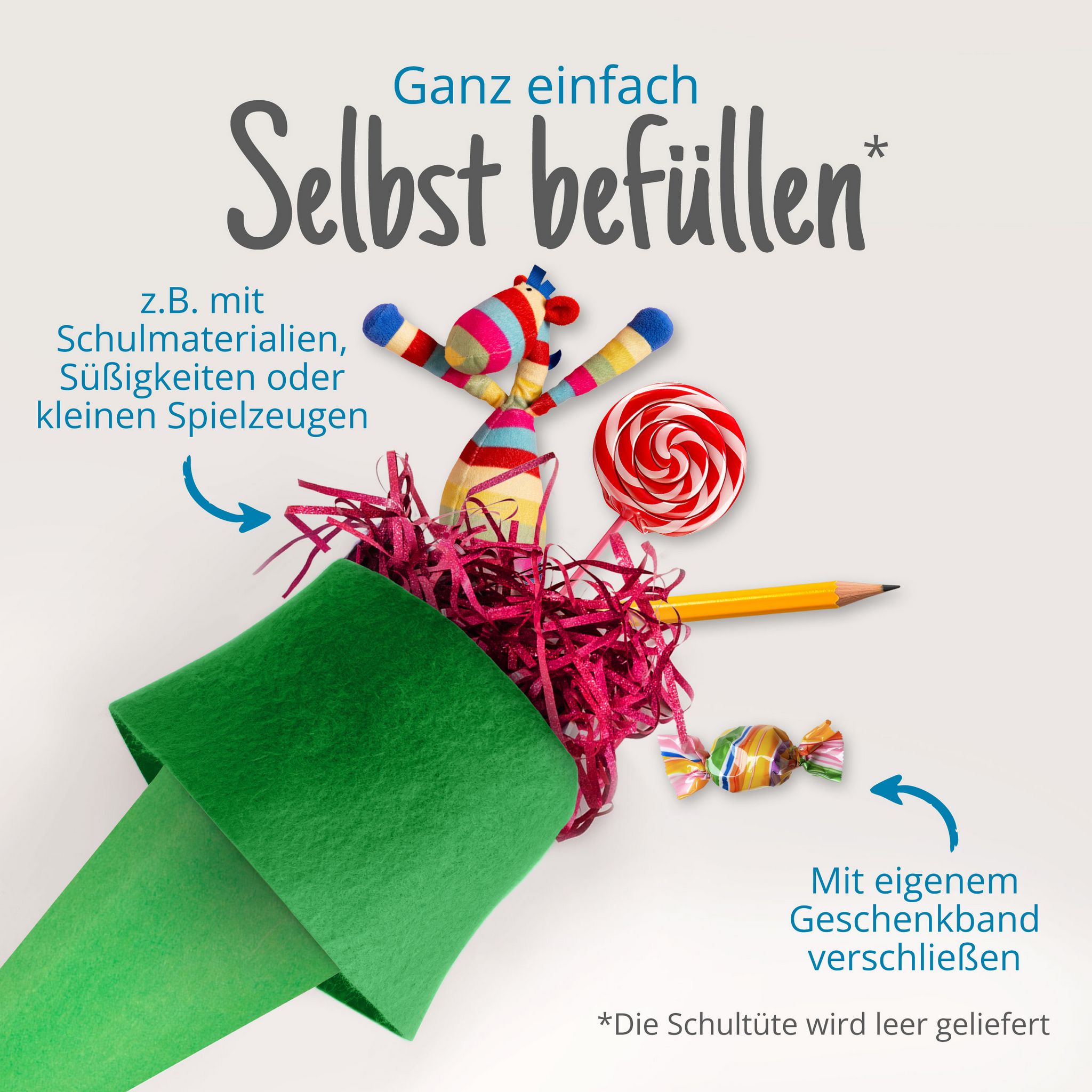 itenga Geschwister - Bastelschult�te 35cm mit Filzversch...
