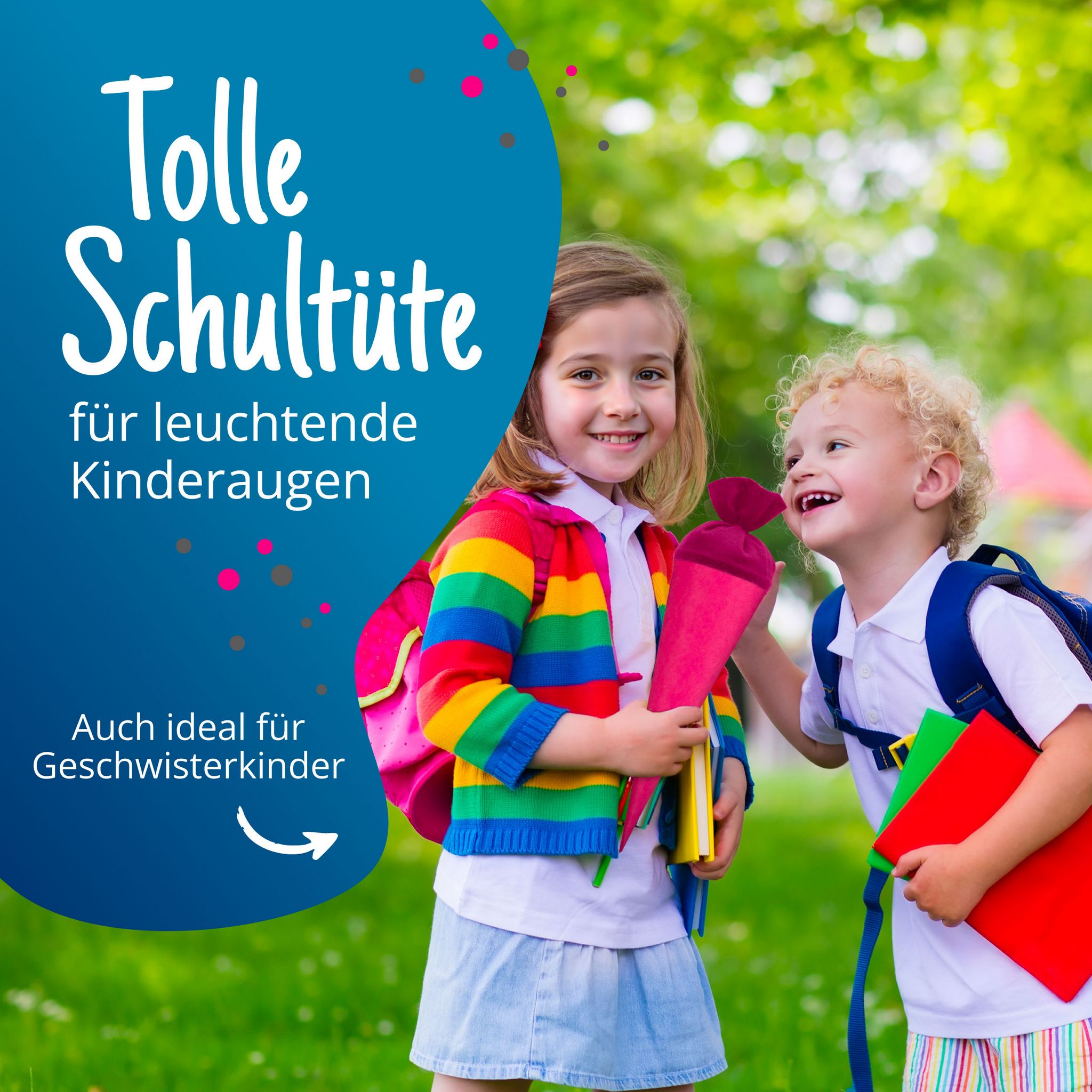 itenga Geschwister - Bastelschult�te 35cm mit Filzversch...