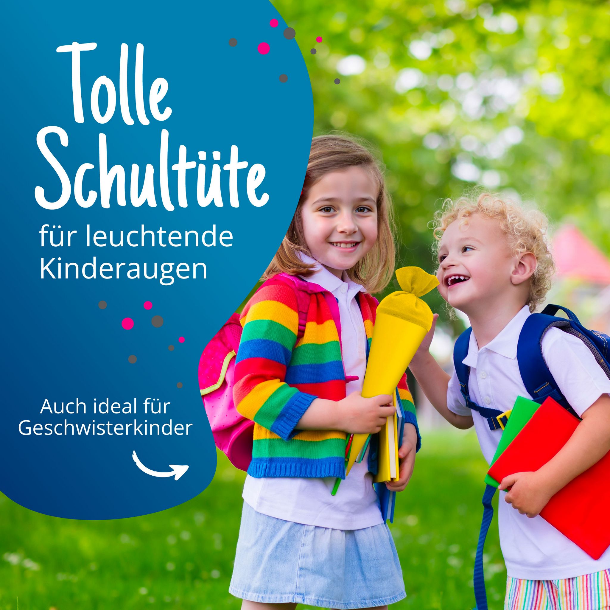 itenga Geschwister - Bastelschult�te 35cm mit Filzversch...