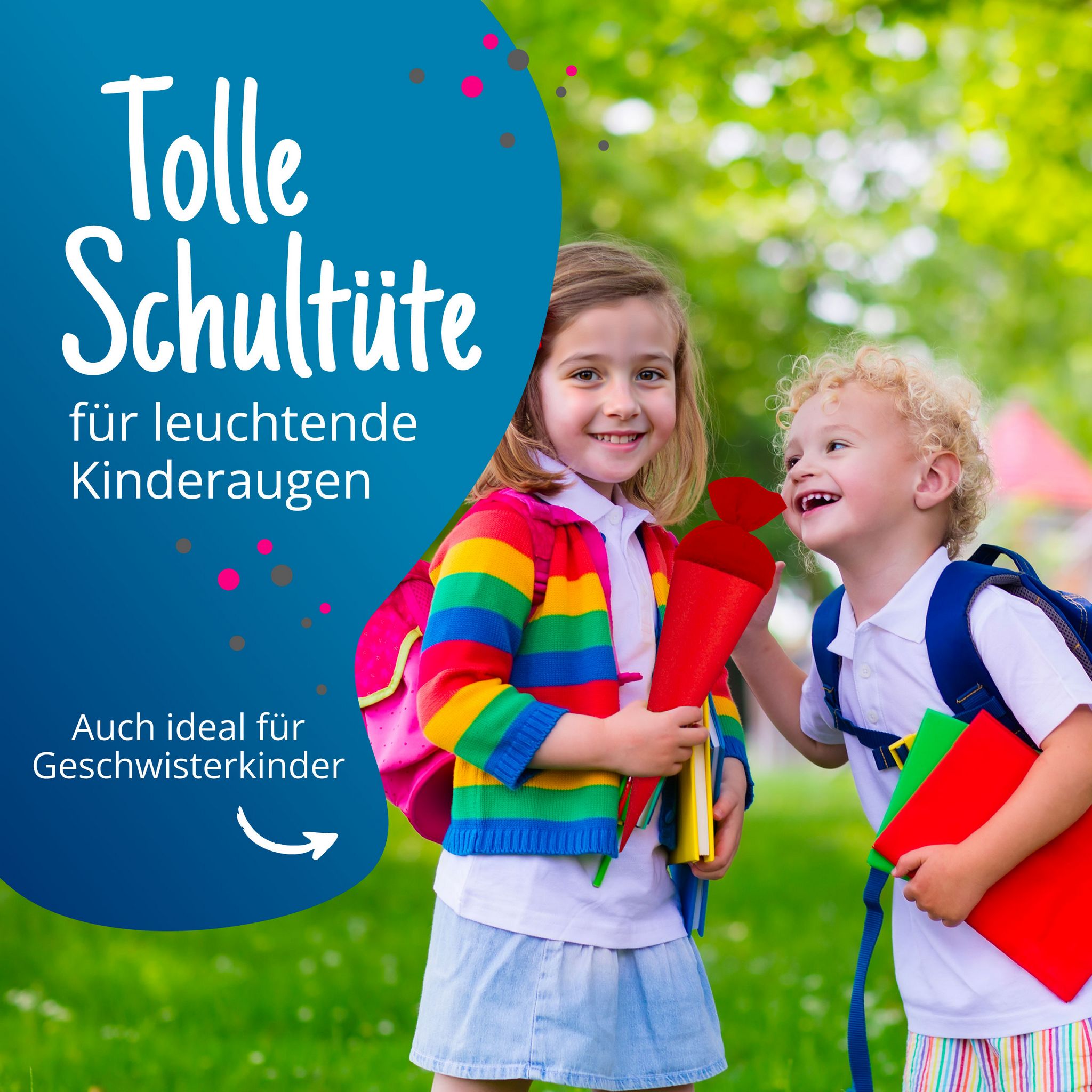 itenga Geschwister - Bastelschult�te 35cm mit Filzversch...