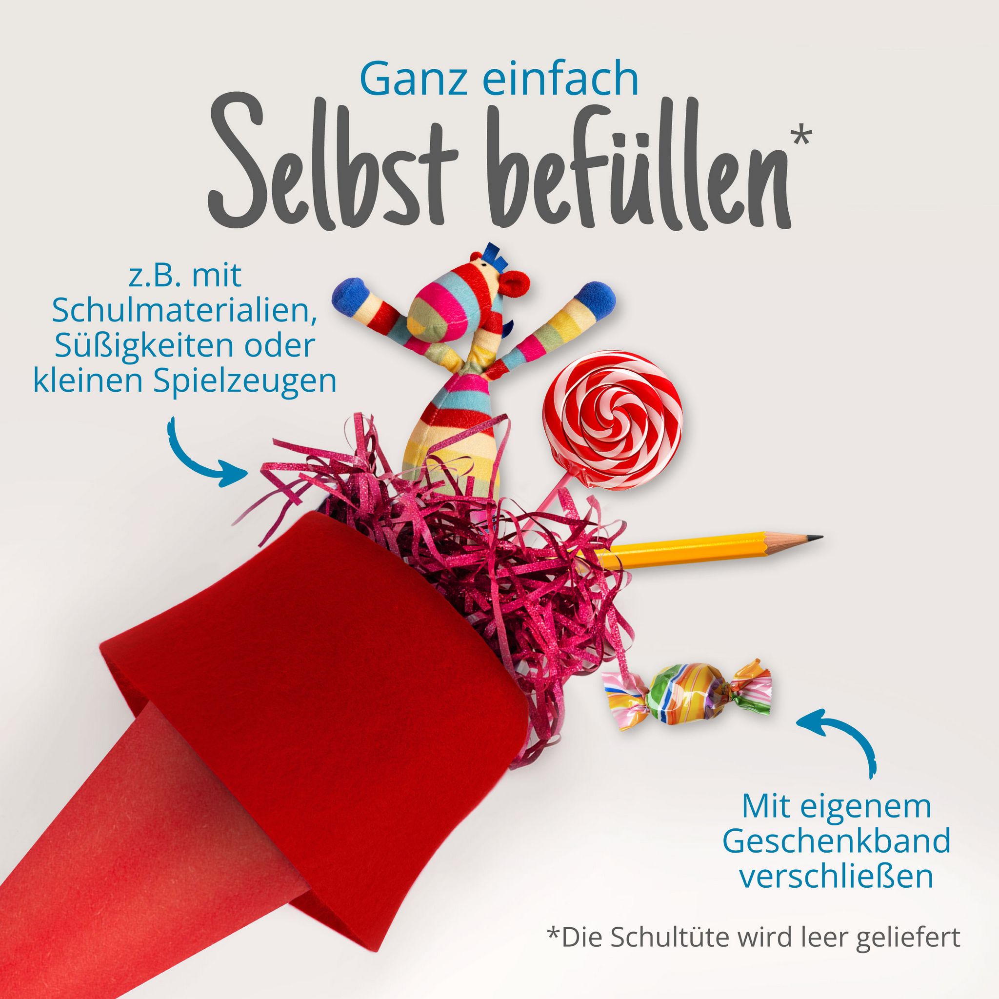 itenga Geschwister - Bastelschult�te 35cm mit Filzversch...