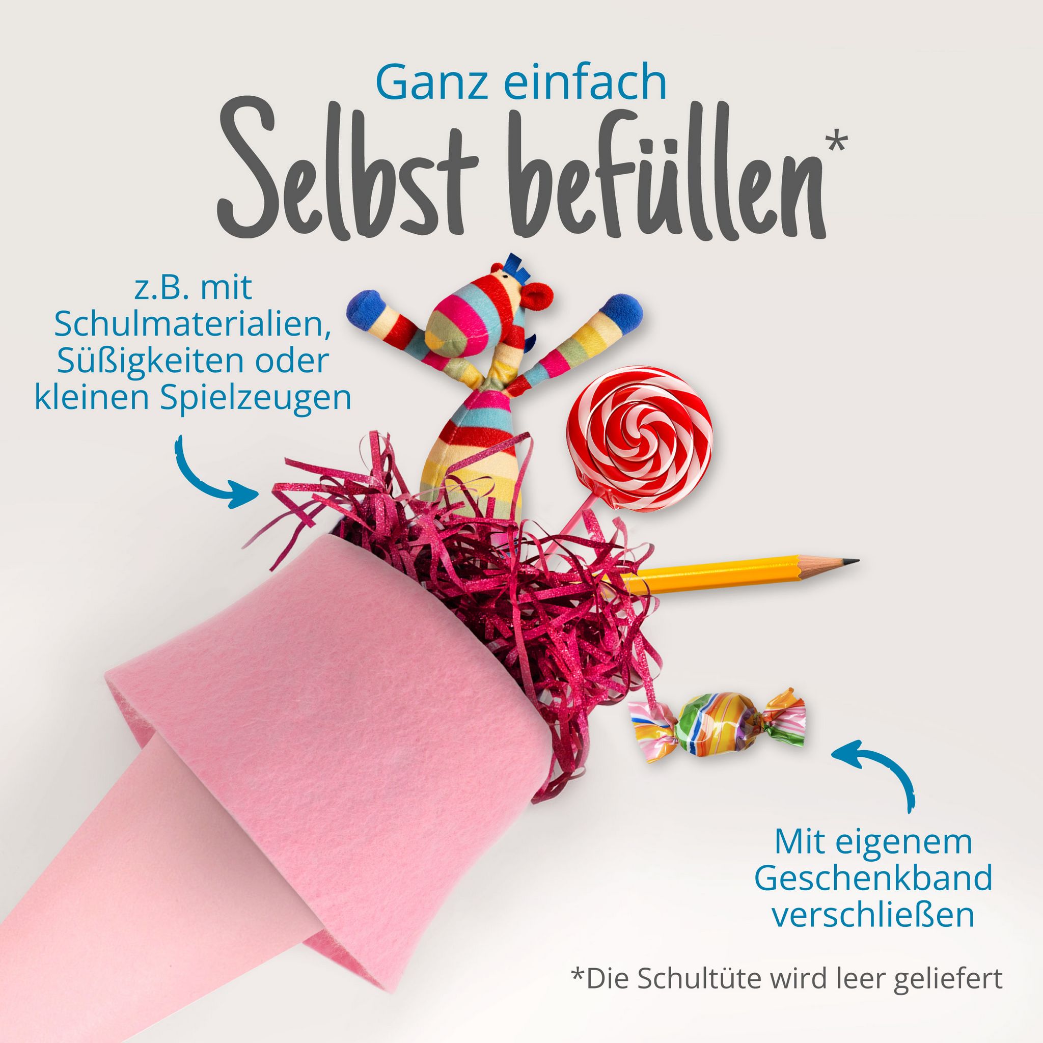 itenga Geschwister - Bastelschult�te 35cm mit Filzversch...