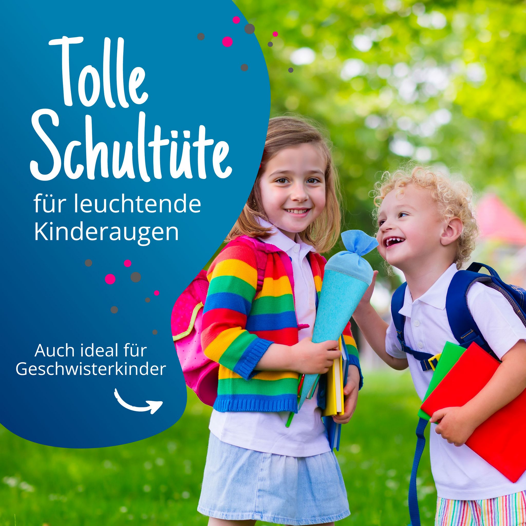 itenga Geschwister - Bastelschult�te 35cm mit Filzversch...