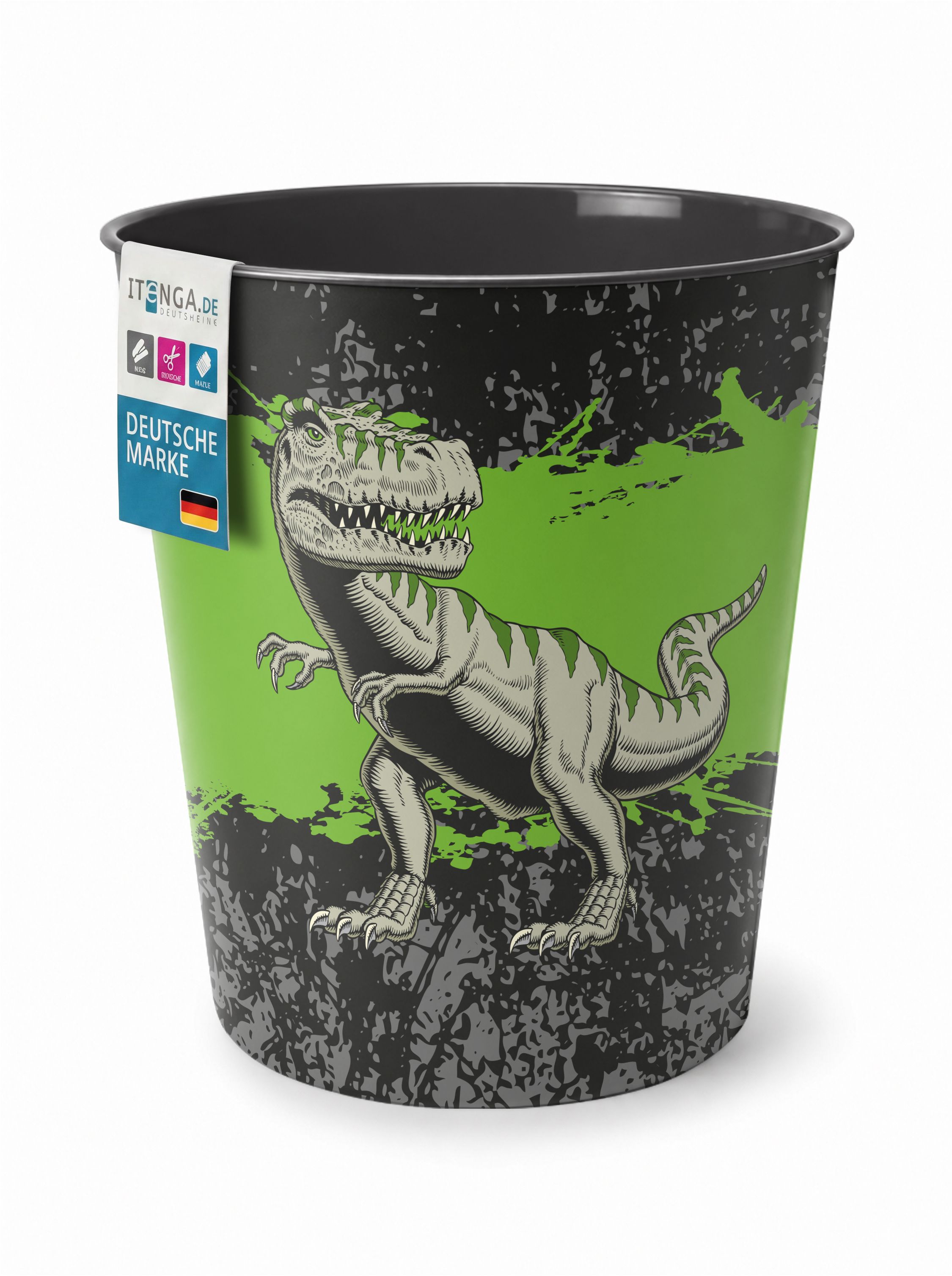 itenga Papierkorb f�r Kinder - Motiv T-REX Dinosaurier -...