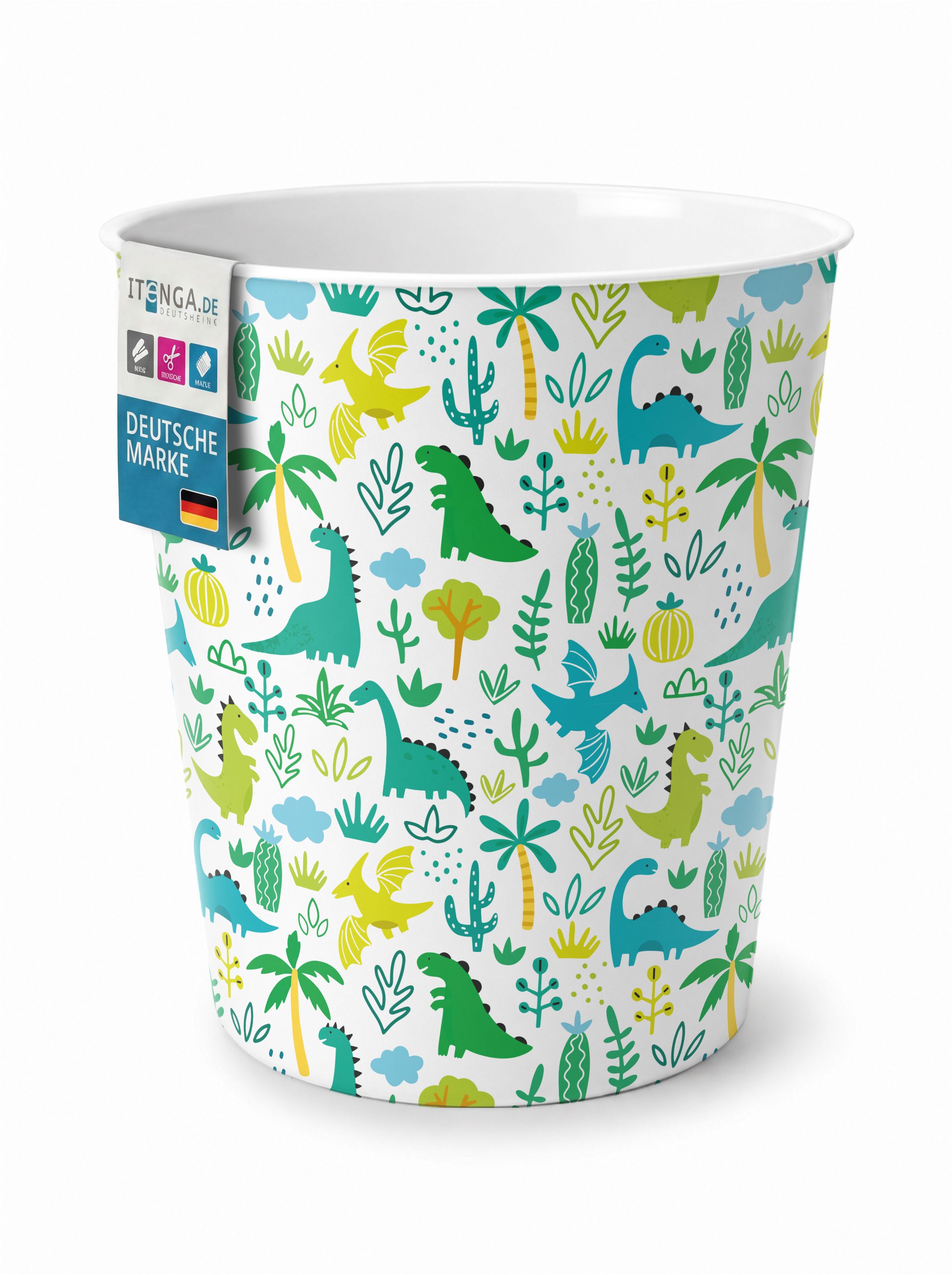 itenga Papierkorb f�r Kinder - Motiv Dinos - Dinosaurier...