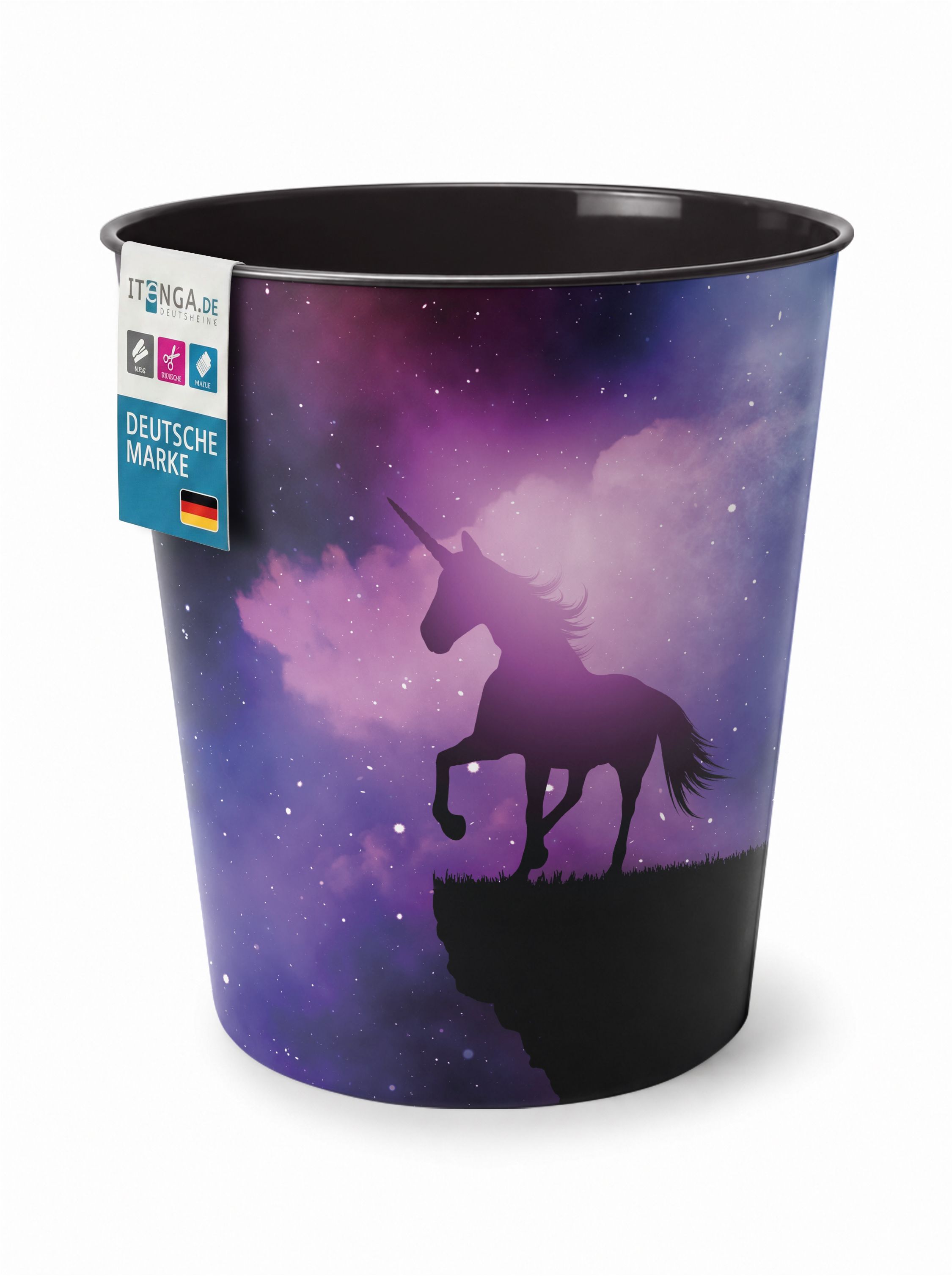 itenga Papierkorb f�r Kinder - Motiv magisches Einhorn ...