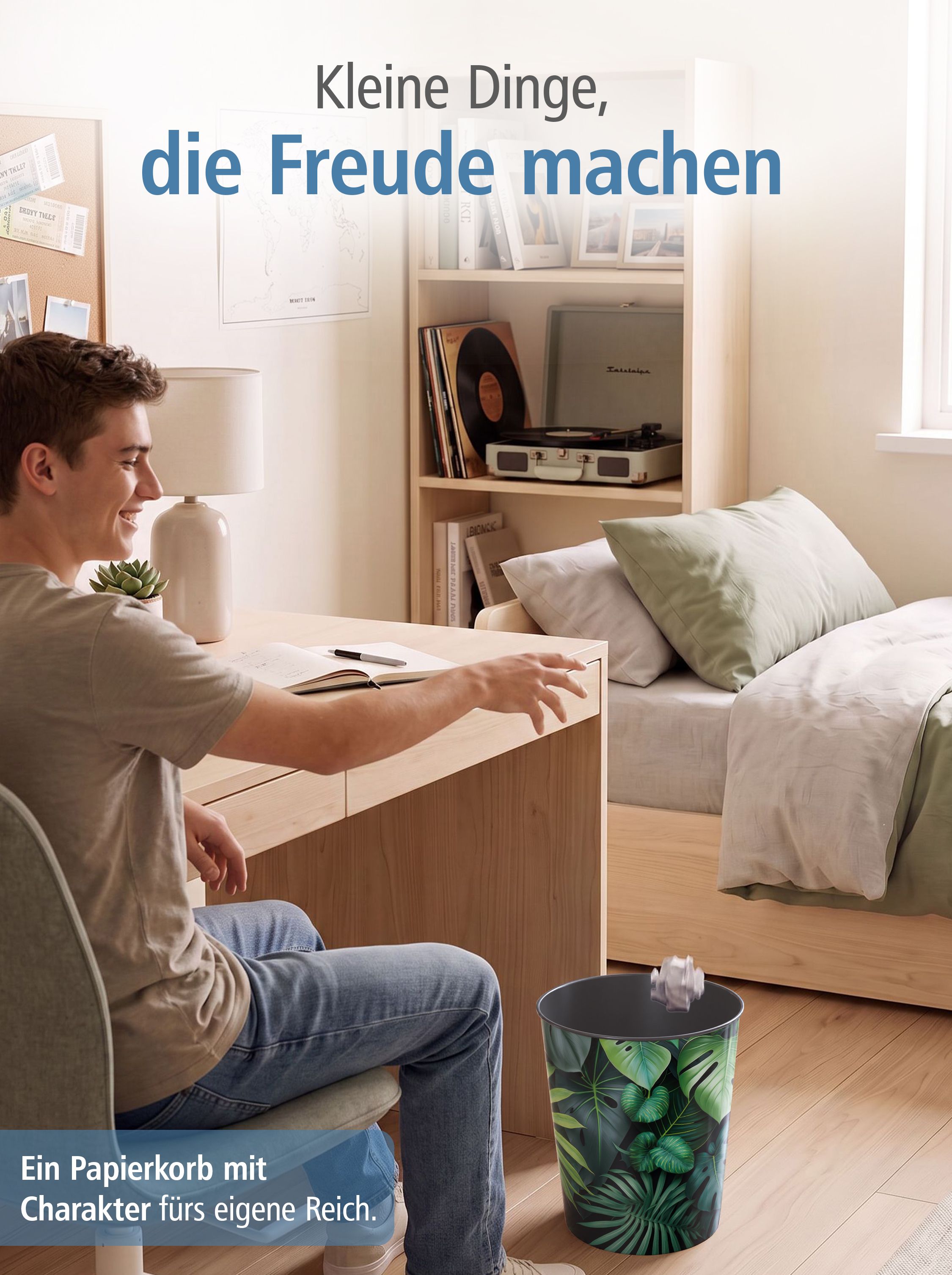 itenga Papierkorb f�r Kinder und Erwachsene - Motiv Dsch...