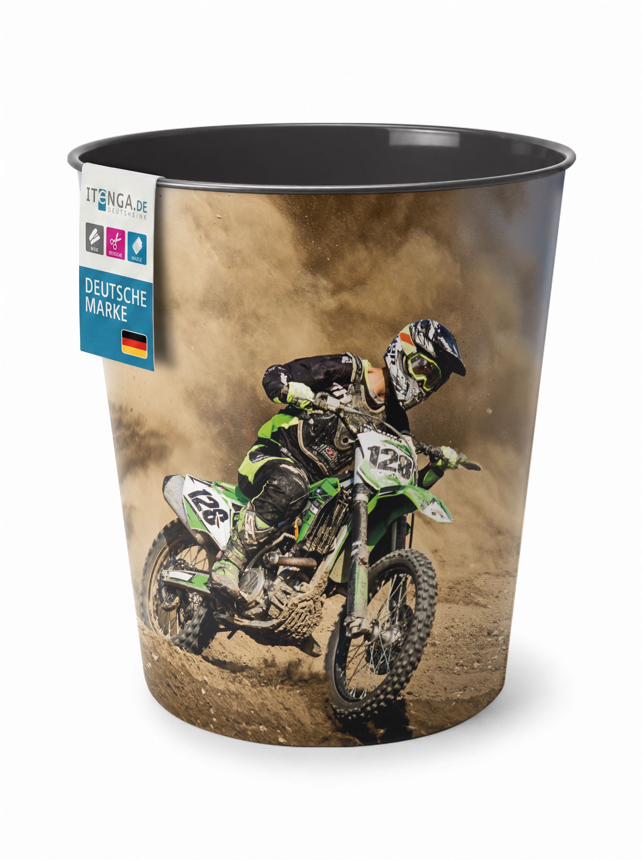 itenga Papierkorb f�r Kinder - Motiv Motocross - ca. 11...