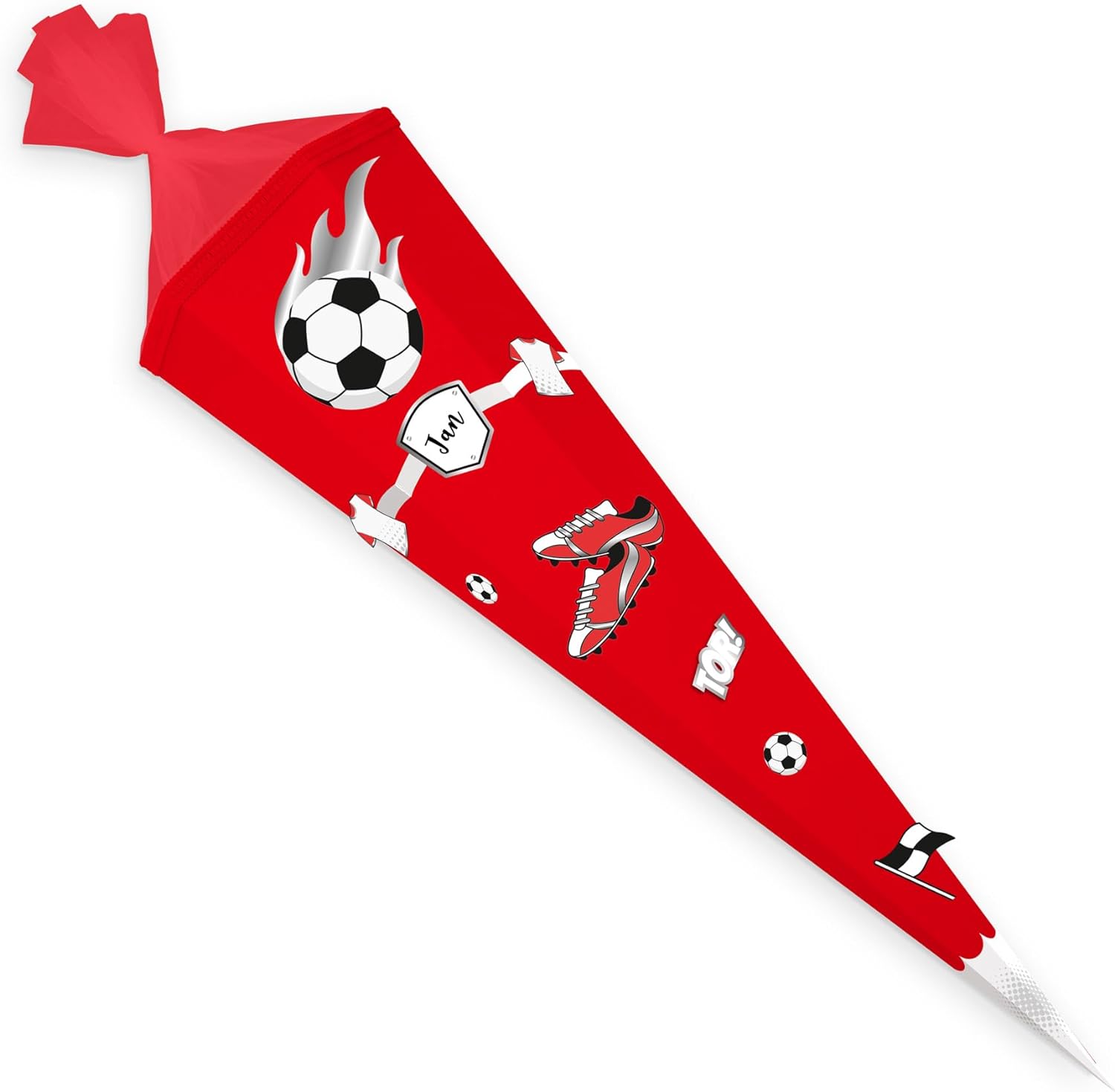 itenga DEKO-SET FUSSBALL rot weiss mit Bastel SCHULT�TE ...
