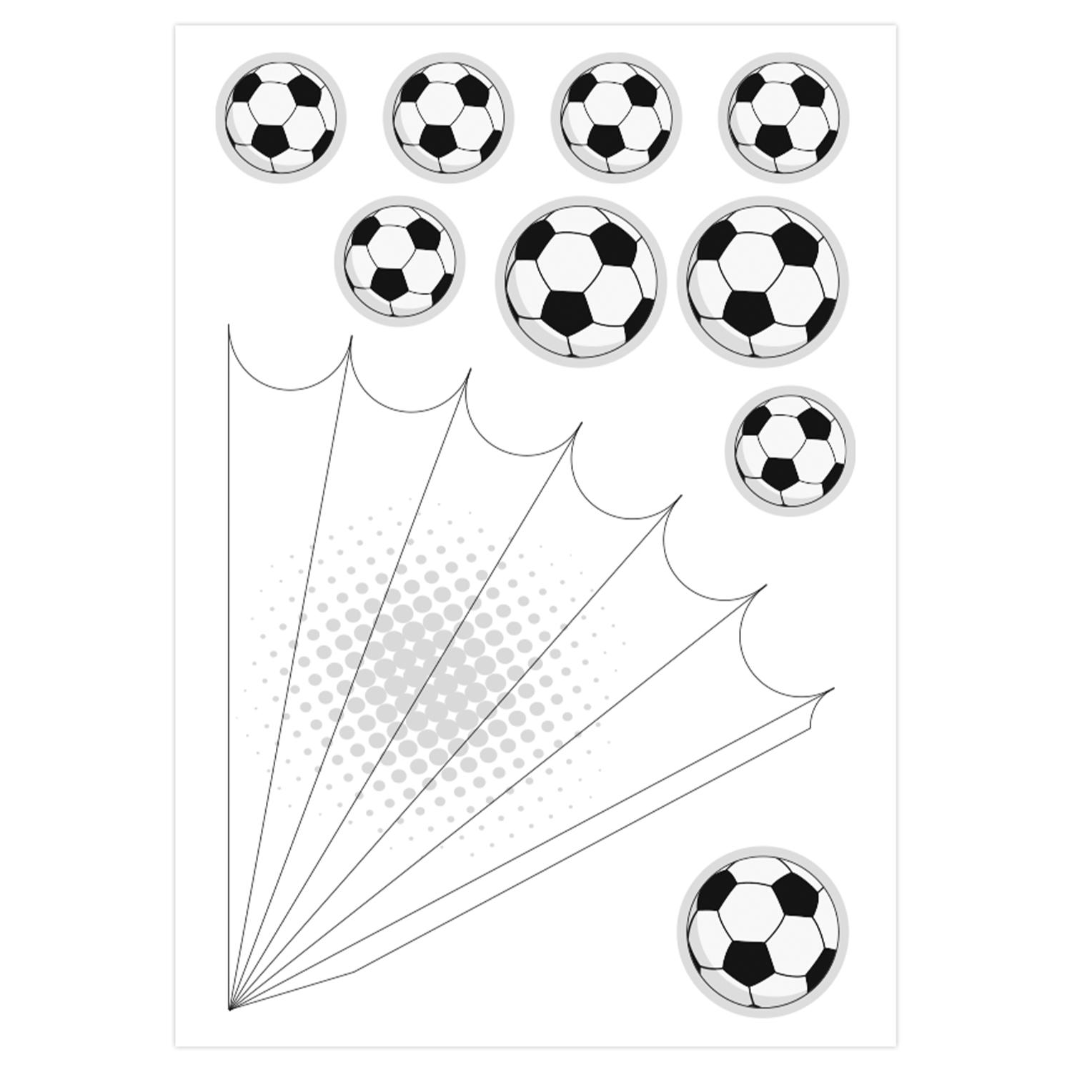 itenga DEKO-SET FUSSBALL rot weiss mit Bastel SCHULT�TE ...