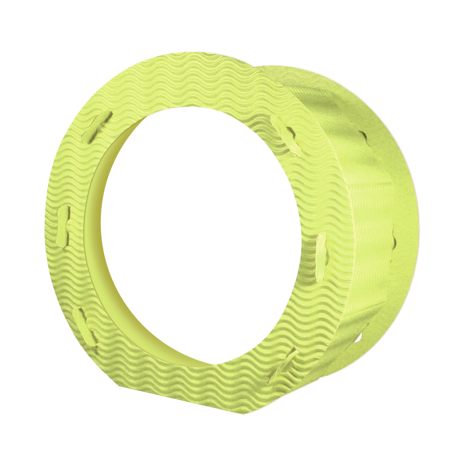 itenga Laternen Rohling rund aus 3D-Wellpappe HELLGR�N