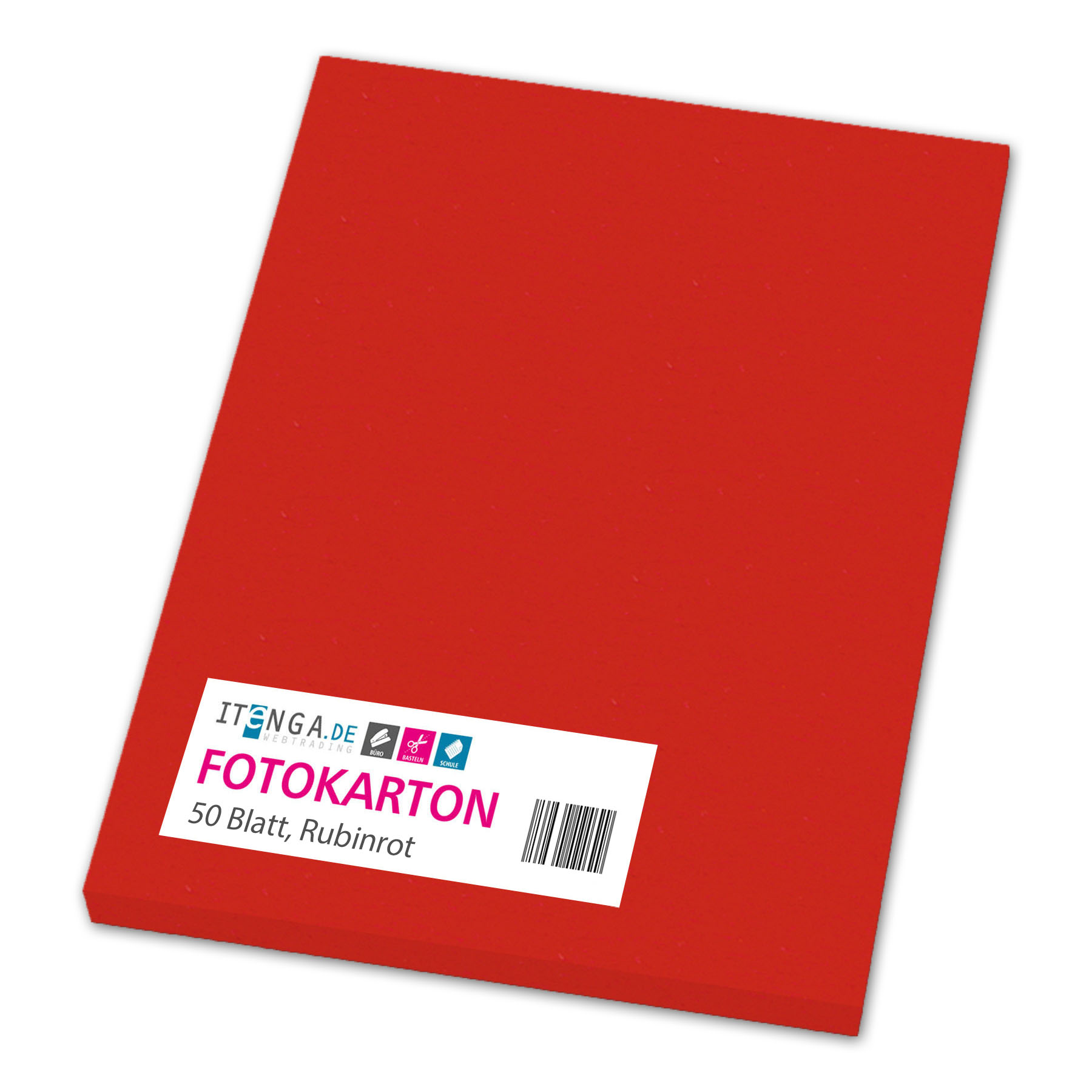 itenga Fotokarton A4 RUBINROT 50 Blatt 300 g/qm