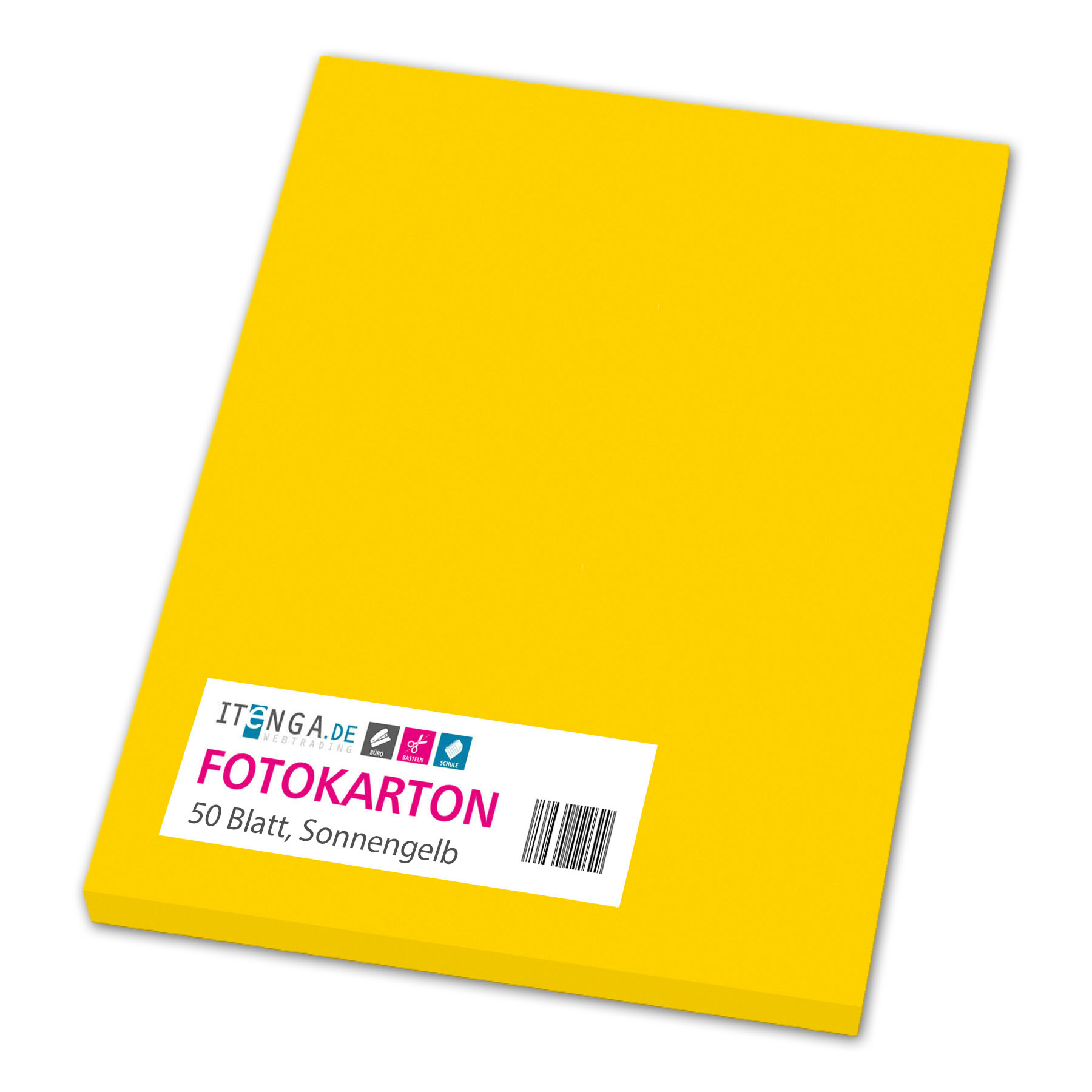 itenga Fotokarton A4 SONNENGELB 50 Blatt 300 g/qm