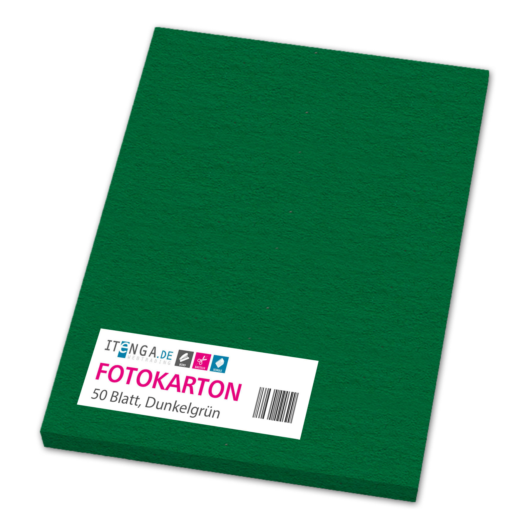 itenga Fotokarton A4 DUNKELGR�N 50 Blatt 300 g/qm