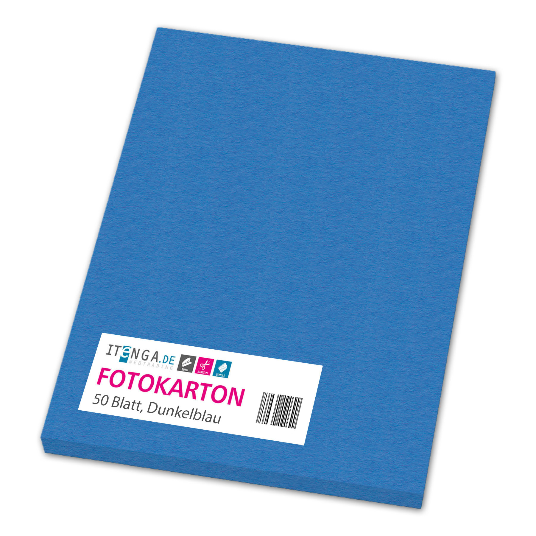 ITENGA Fotokarton A4 DUNKELBLAU 50 Blatt 300 g/qm