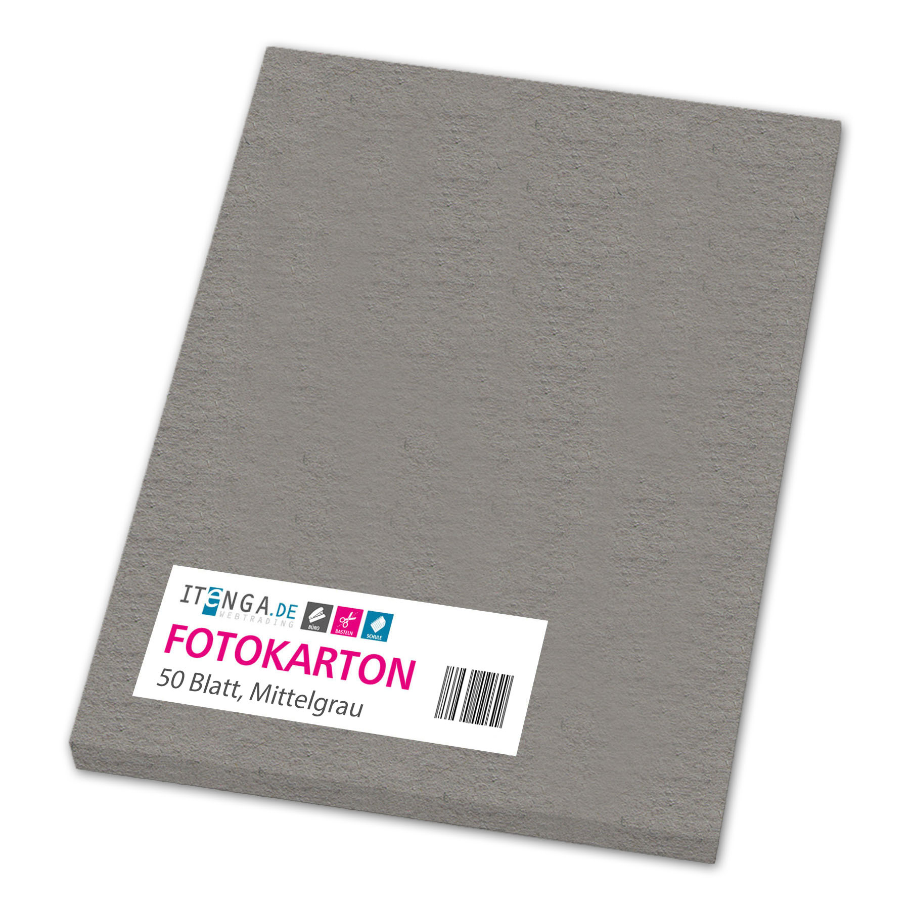 itenga Fotokarton A4 MITTELGRAU 50 Blatt 300 g/qm