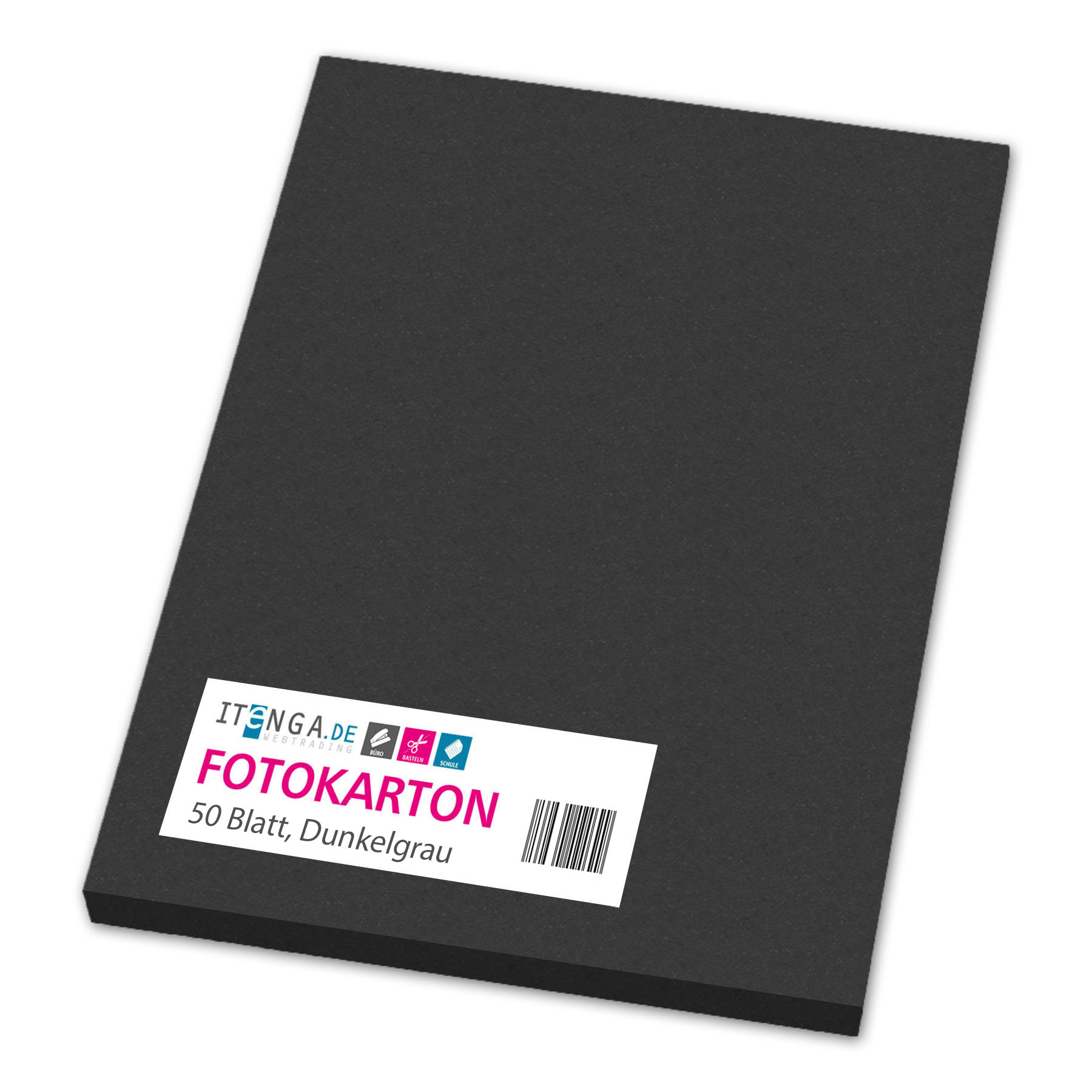 itenga Fotokarton A4 DUNKELGRAU 50 Blatt 300 g/qm