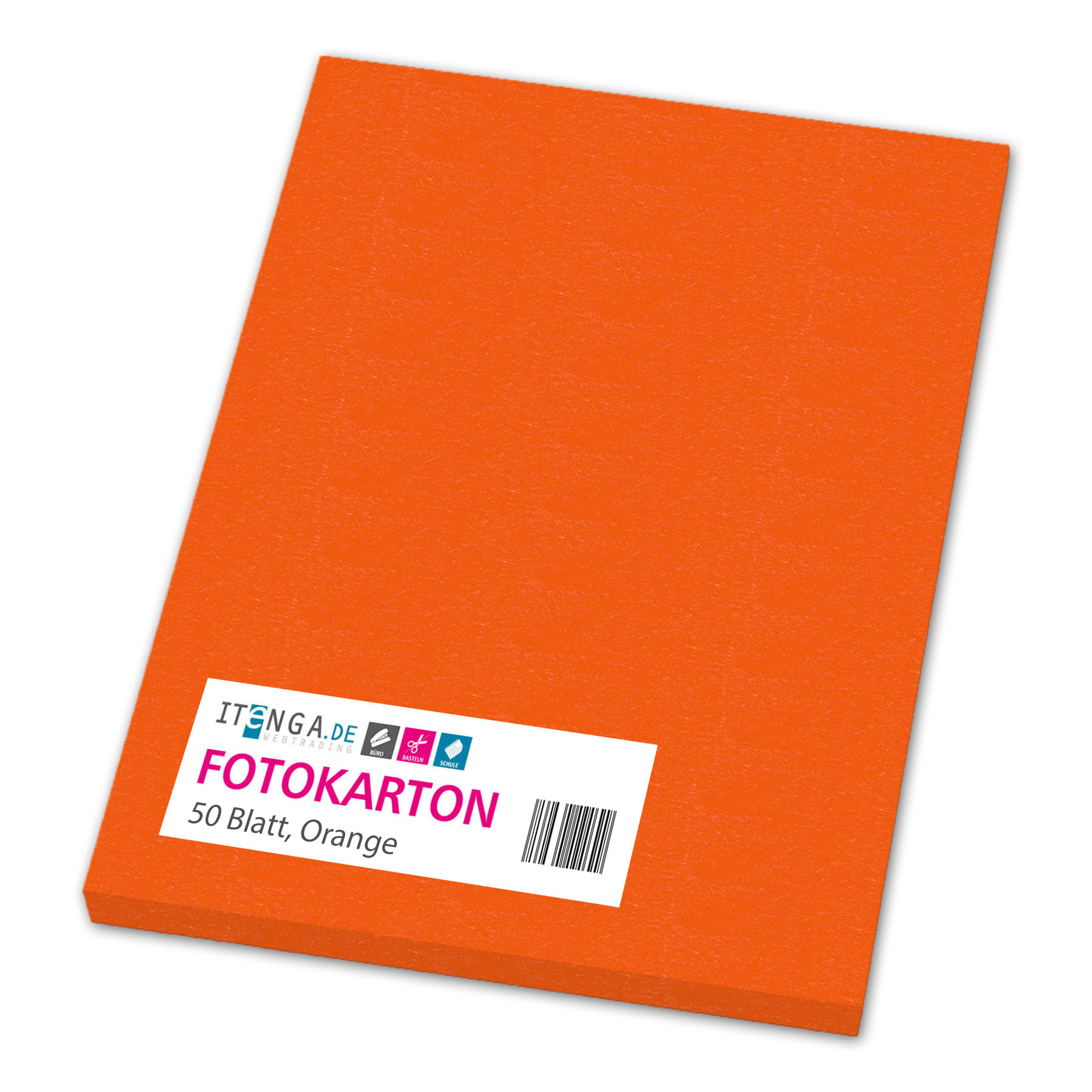 itenga Fotokarton A4 ORANGE 50 Blatt 300 g/qm