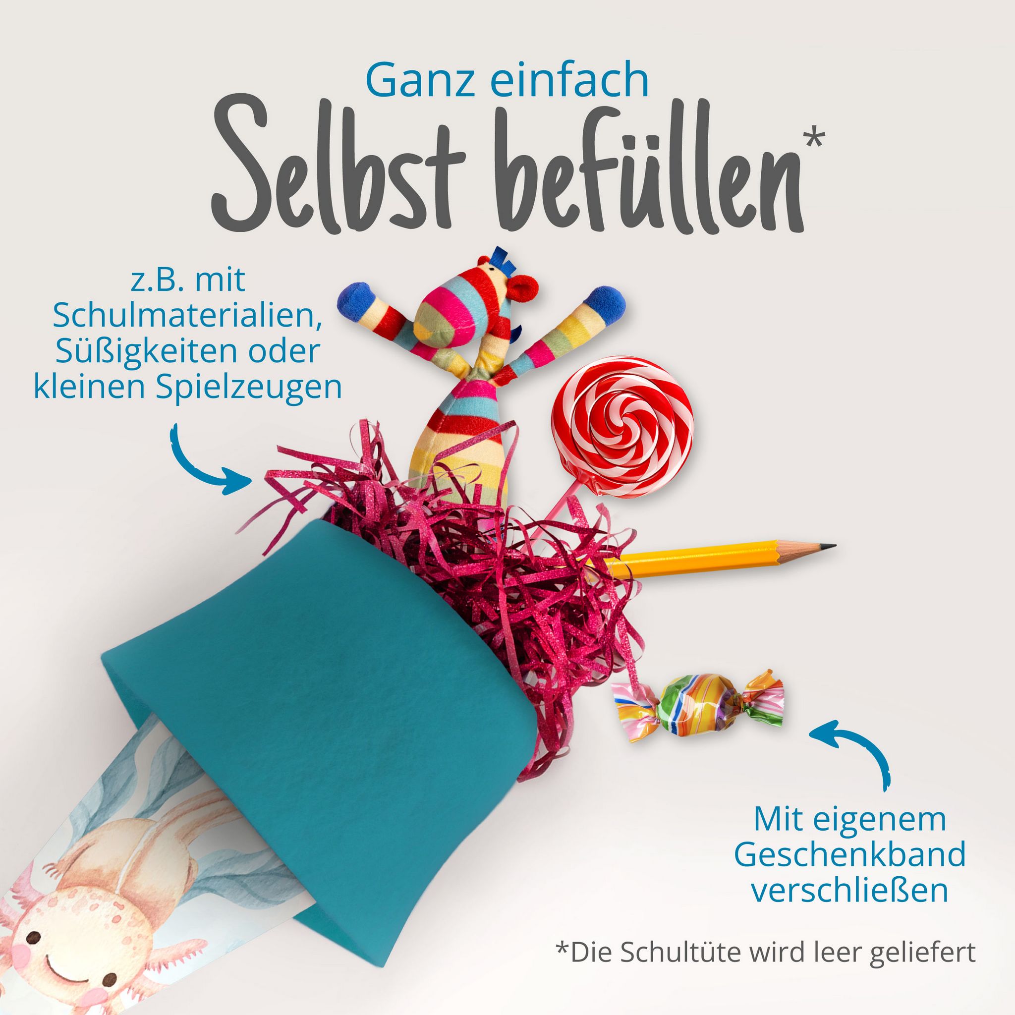 itenga Geschwister Schult�te 35cm Axolotl