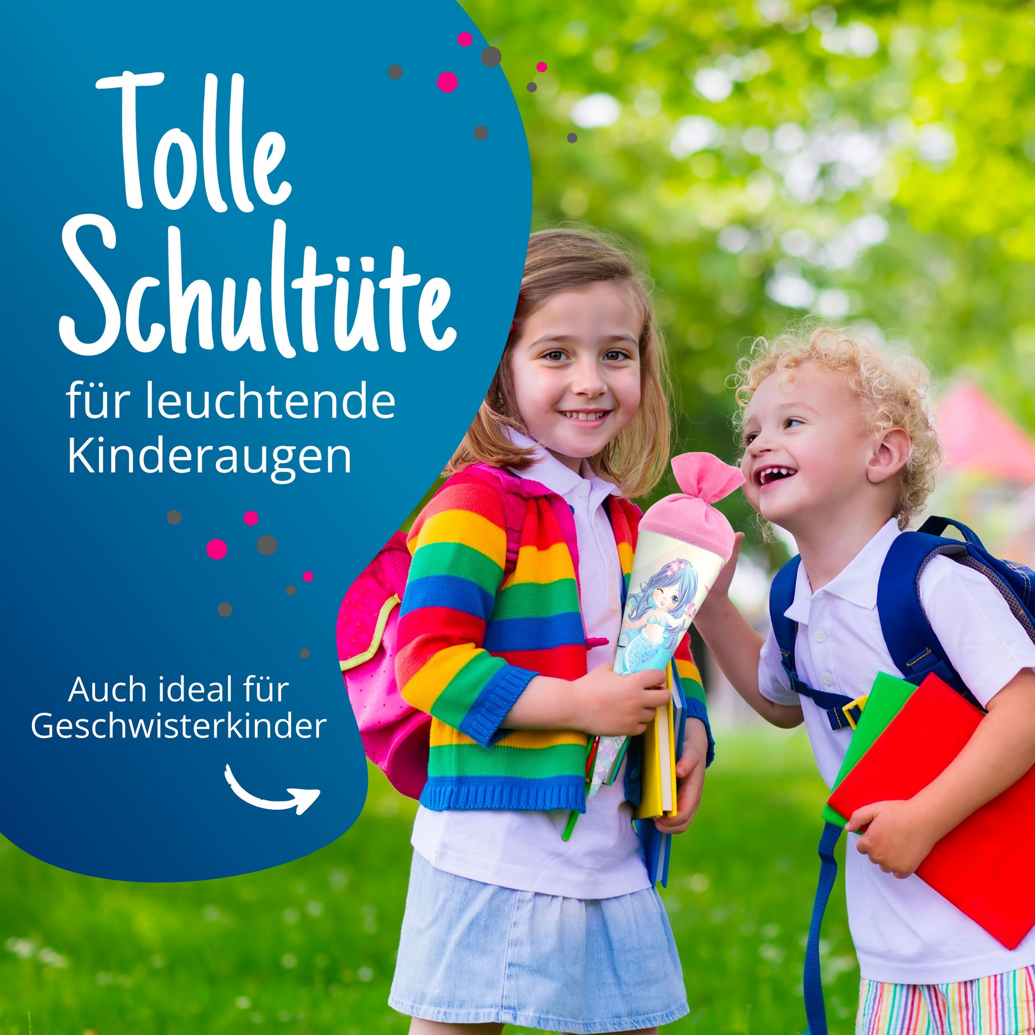 itenga Geschwister Schult�te 35cm magische Meerjungfrau