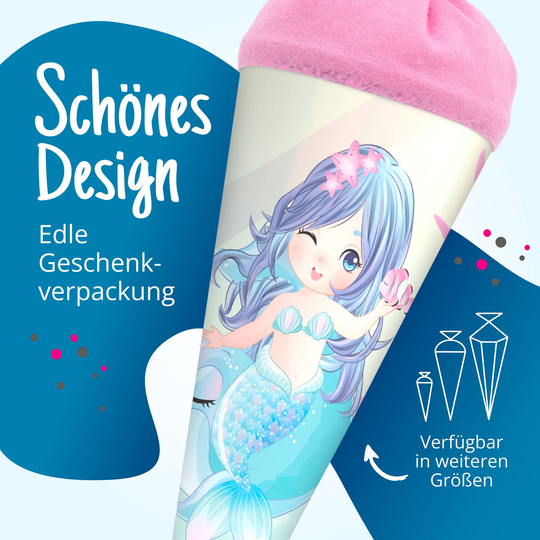 itenga Geschwister Schult�te 35cm magische Meerjungfrau