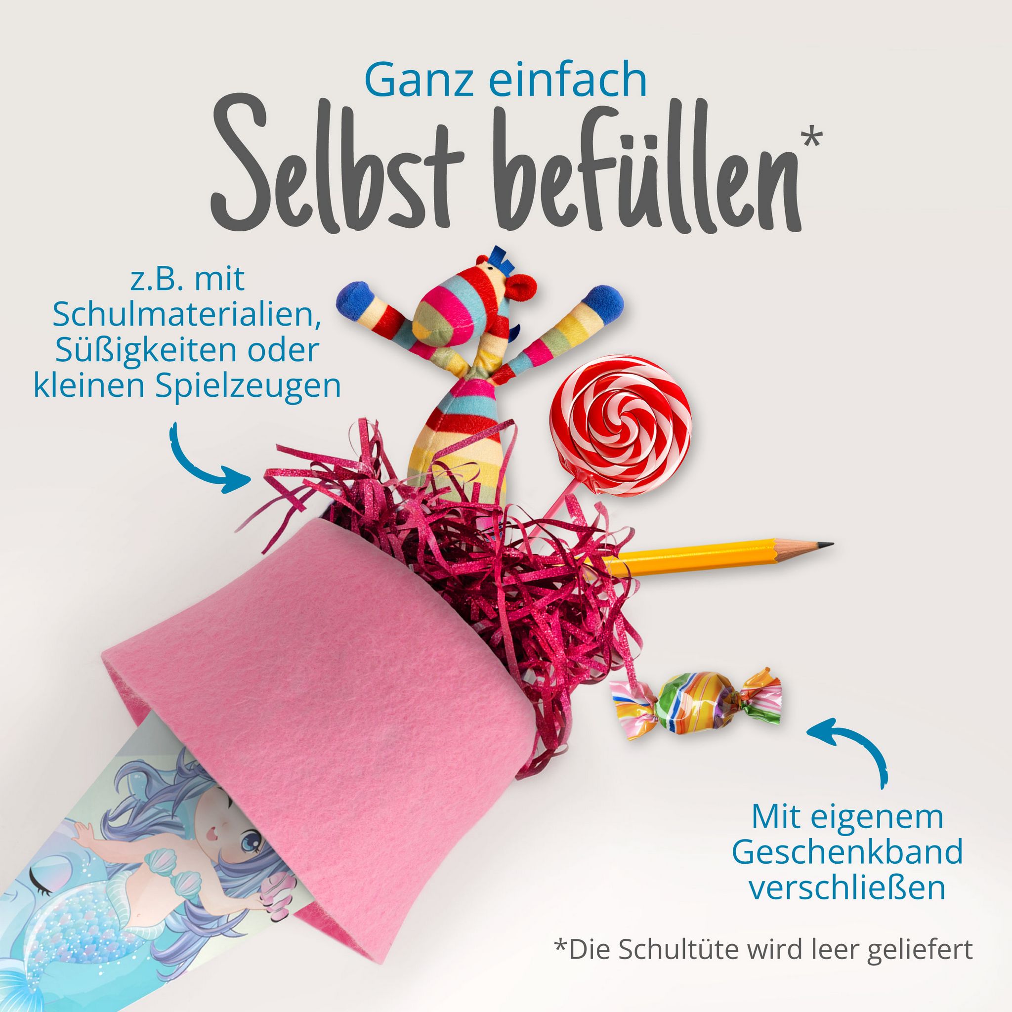 itenga Geschwister Schult�te 35cm magische Meerjungfrau