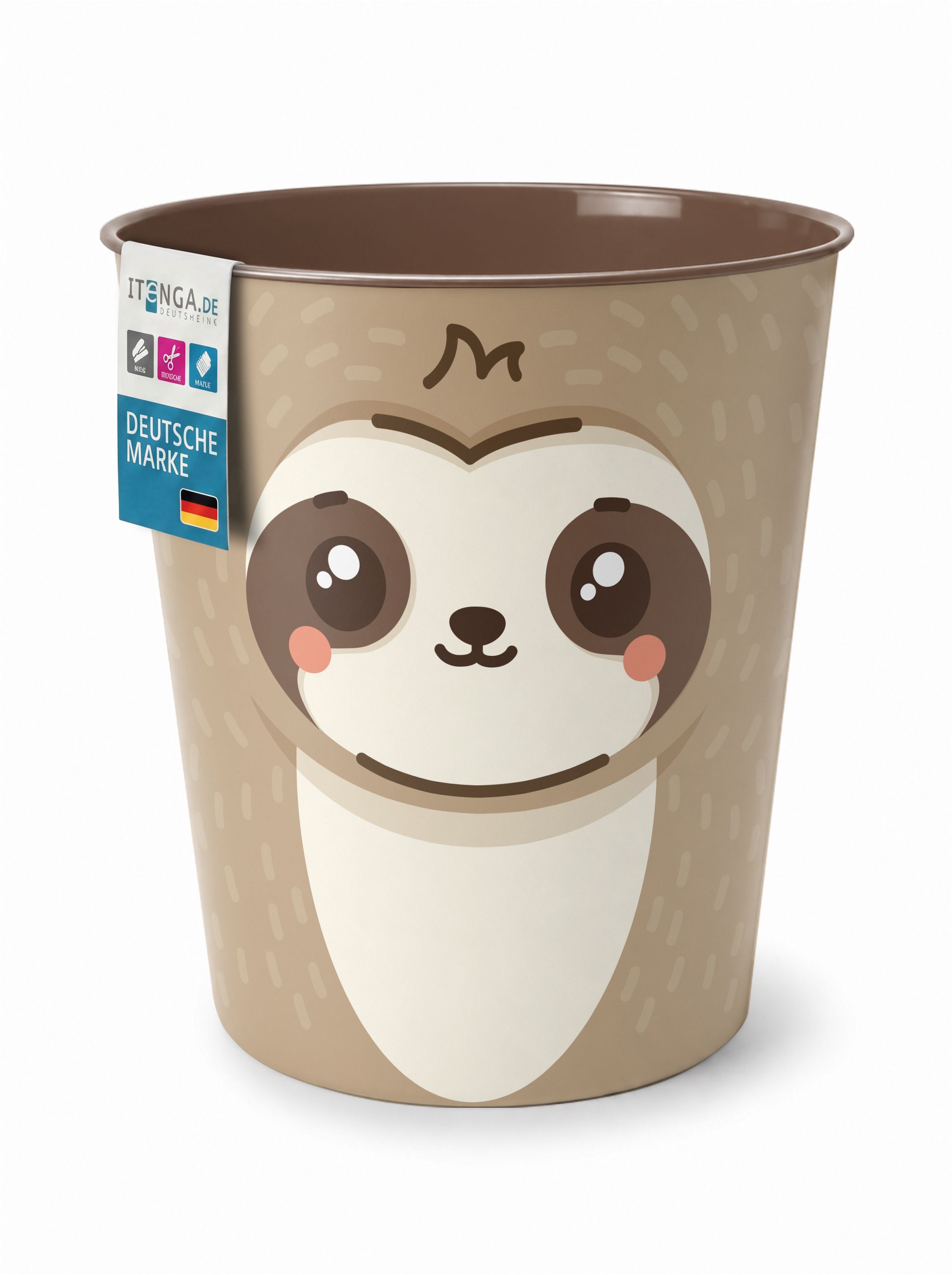 itenga Papierkorb Tiermotiv - FAULTIER - Kawaii Design -...
