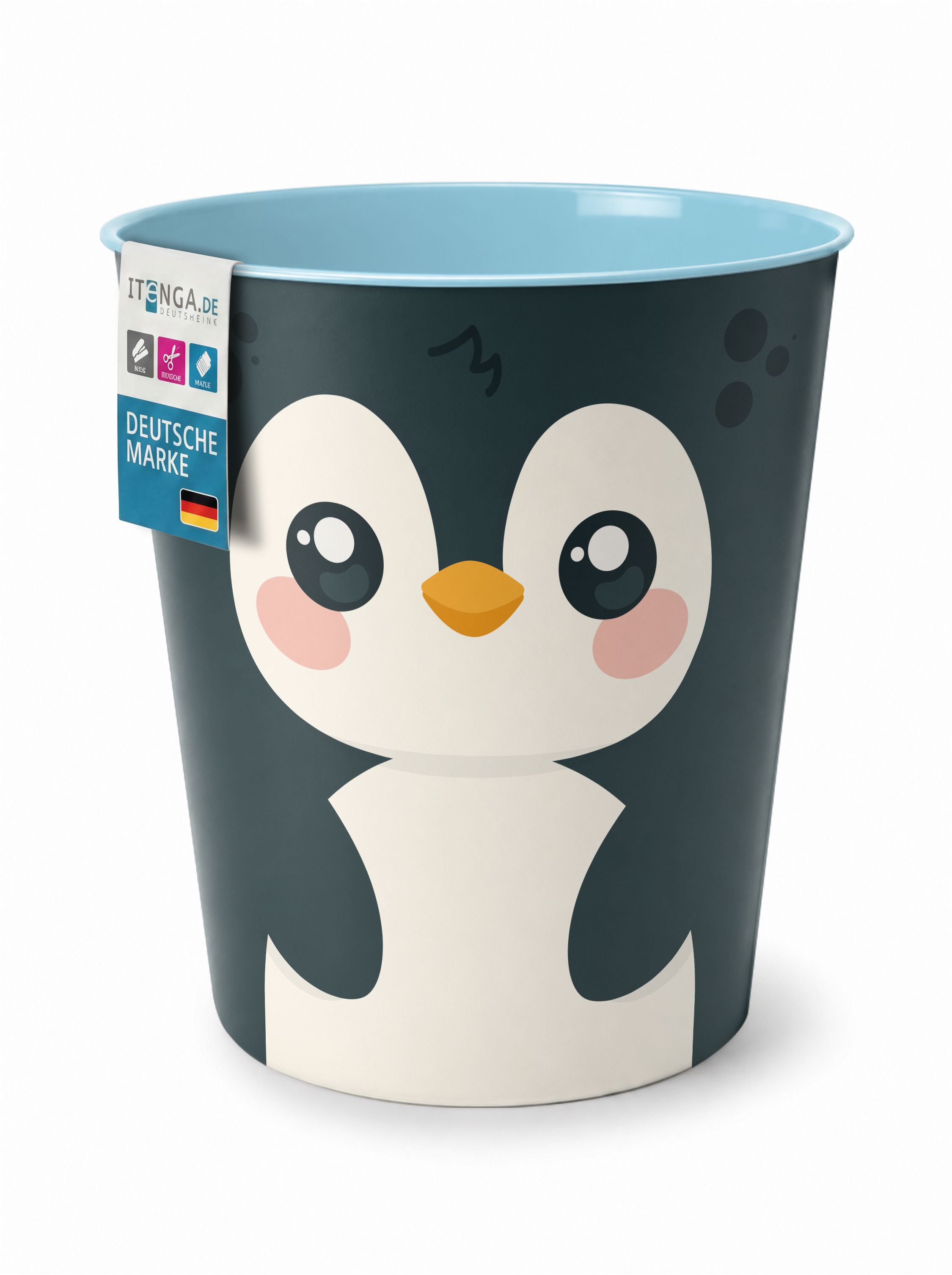 itenga Papierkorb Tiermotiv - PINGUIN - Kawaii Design - ...