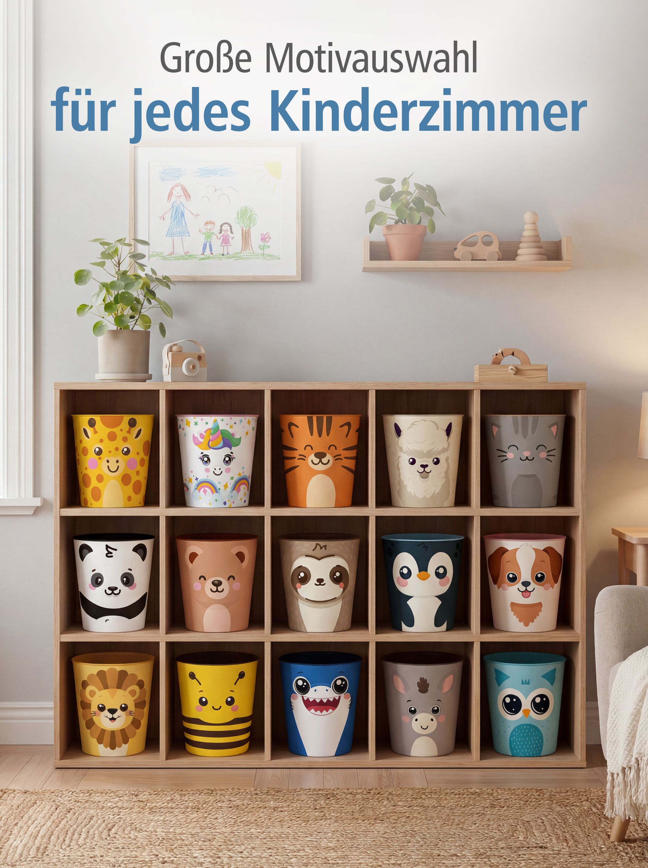 itenga Papierkorb Tiermotiv - PINGUIN - Kawaii Design - ...