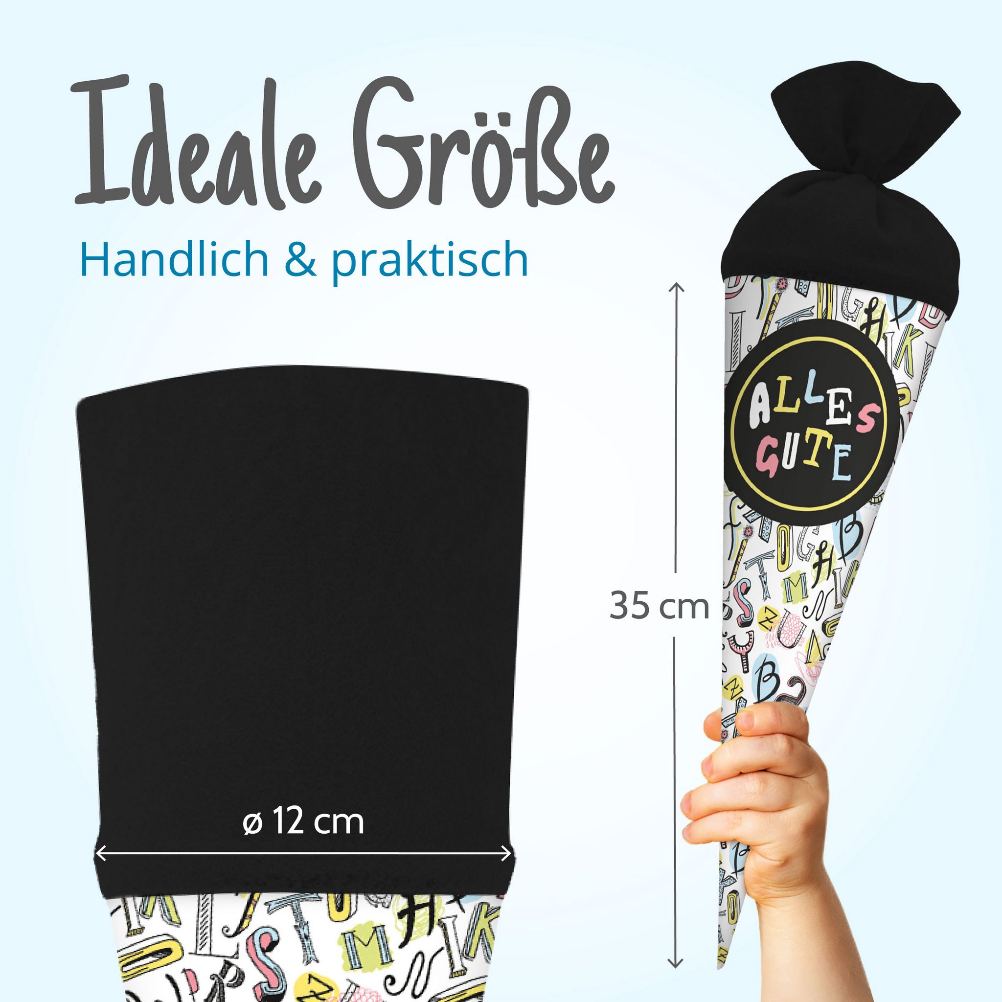 itenga Geschwisterschult�te 35cm "Buchstaben Kunst" mit ...