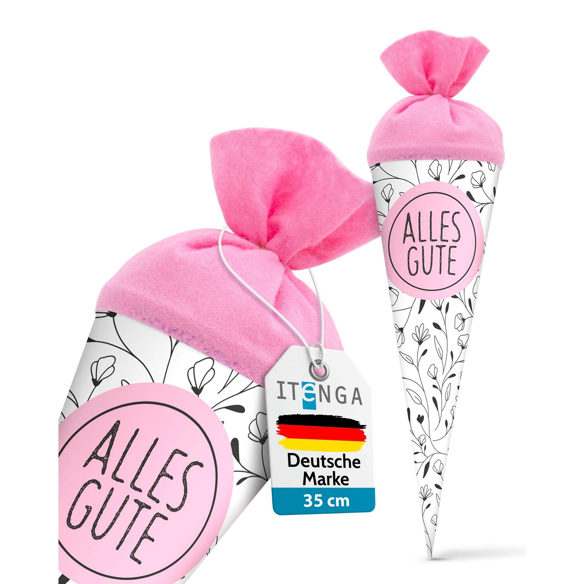 itenga Geschwisterschult�te 35cm "Florales Muster" mit S...