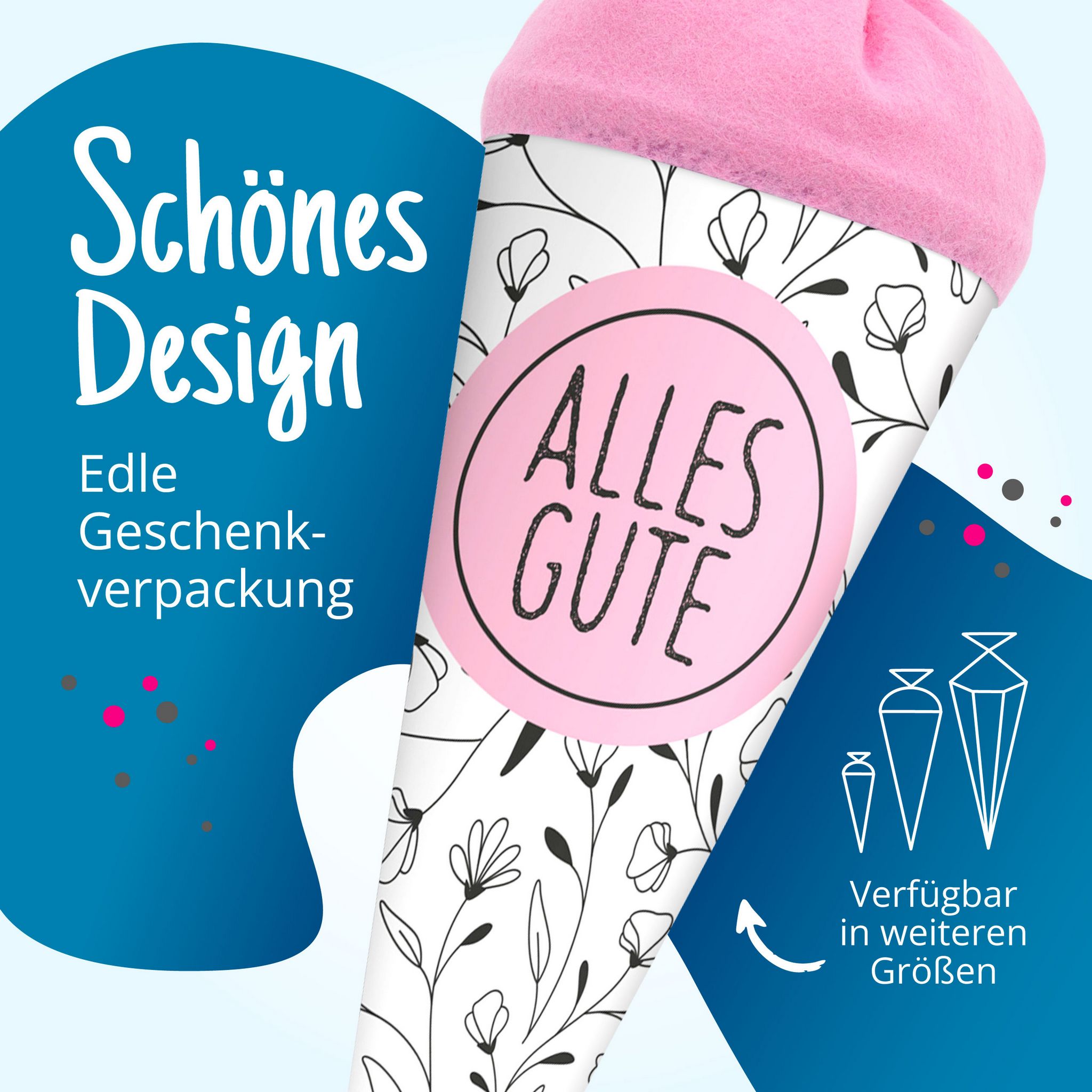 itenga Geschwisterschult�te 35cm "Florales Muster" mit S...