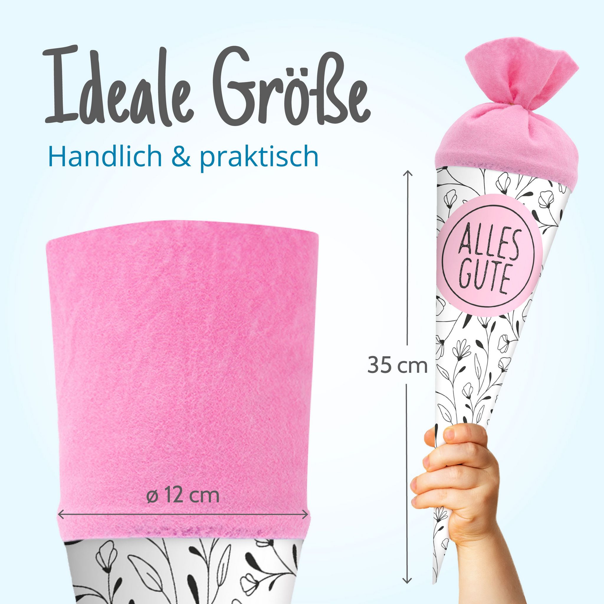 itenga Geschwisterschult�te 35cm "Florales Muster" mit S...