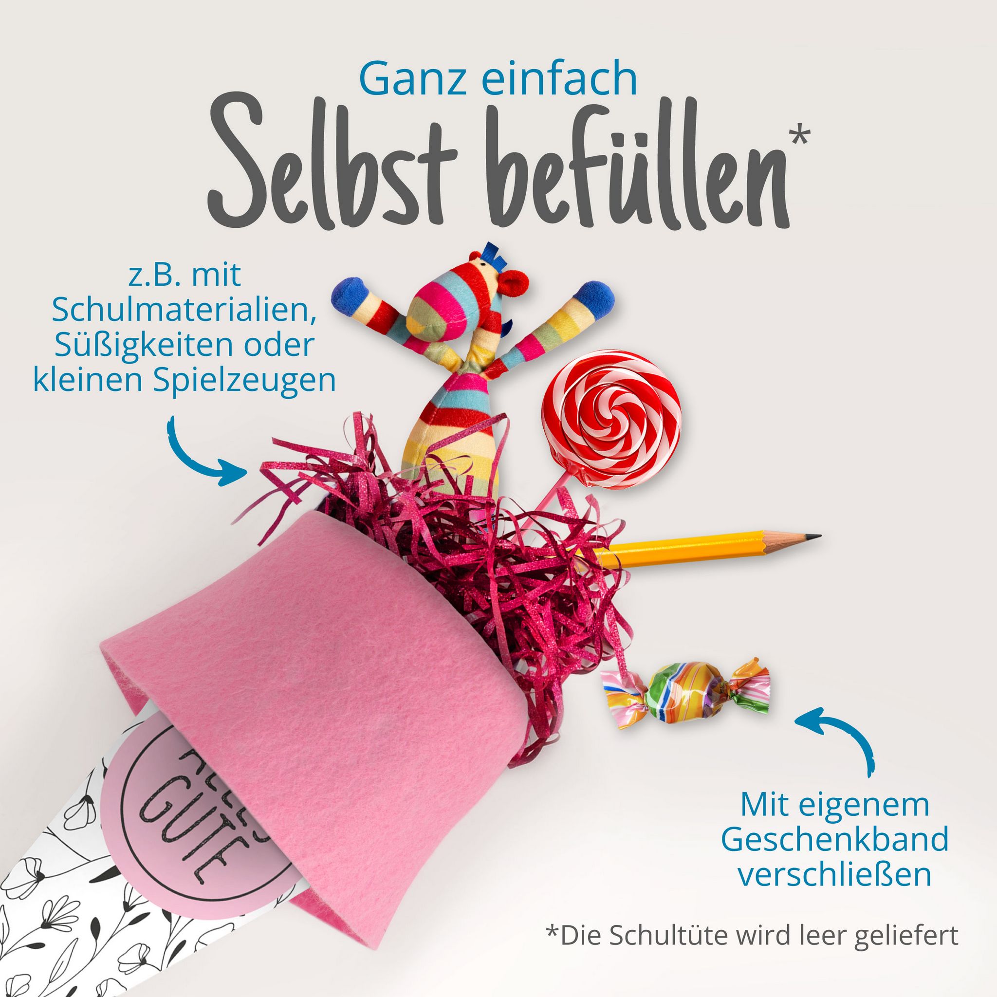 itenga Geschwisterschult�te 35cm "Florales Muster" mit S...