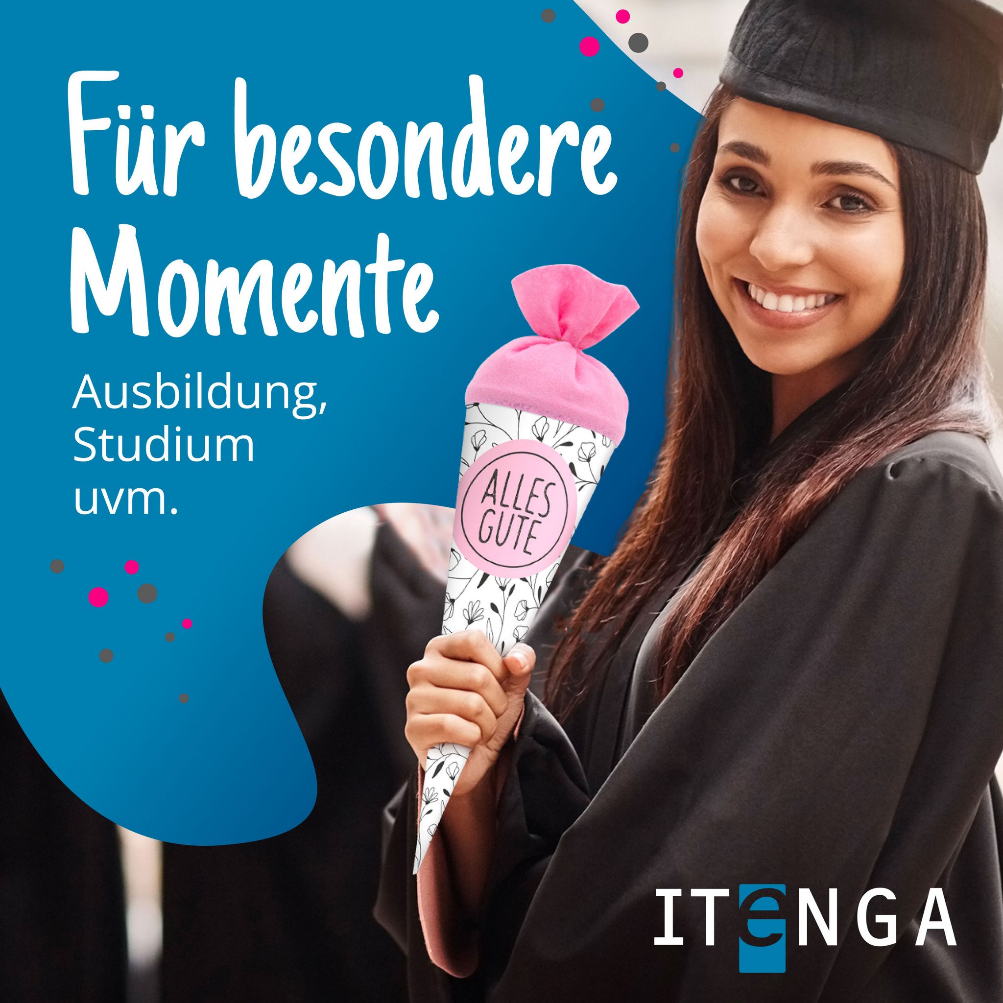 itenga Geschwisterschult�te 35cm "Florales Muster" mit S...