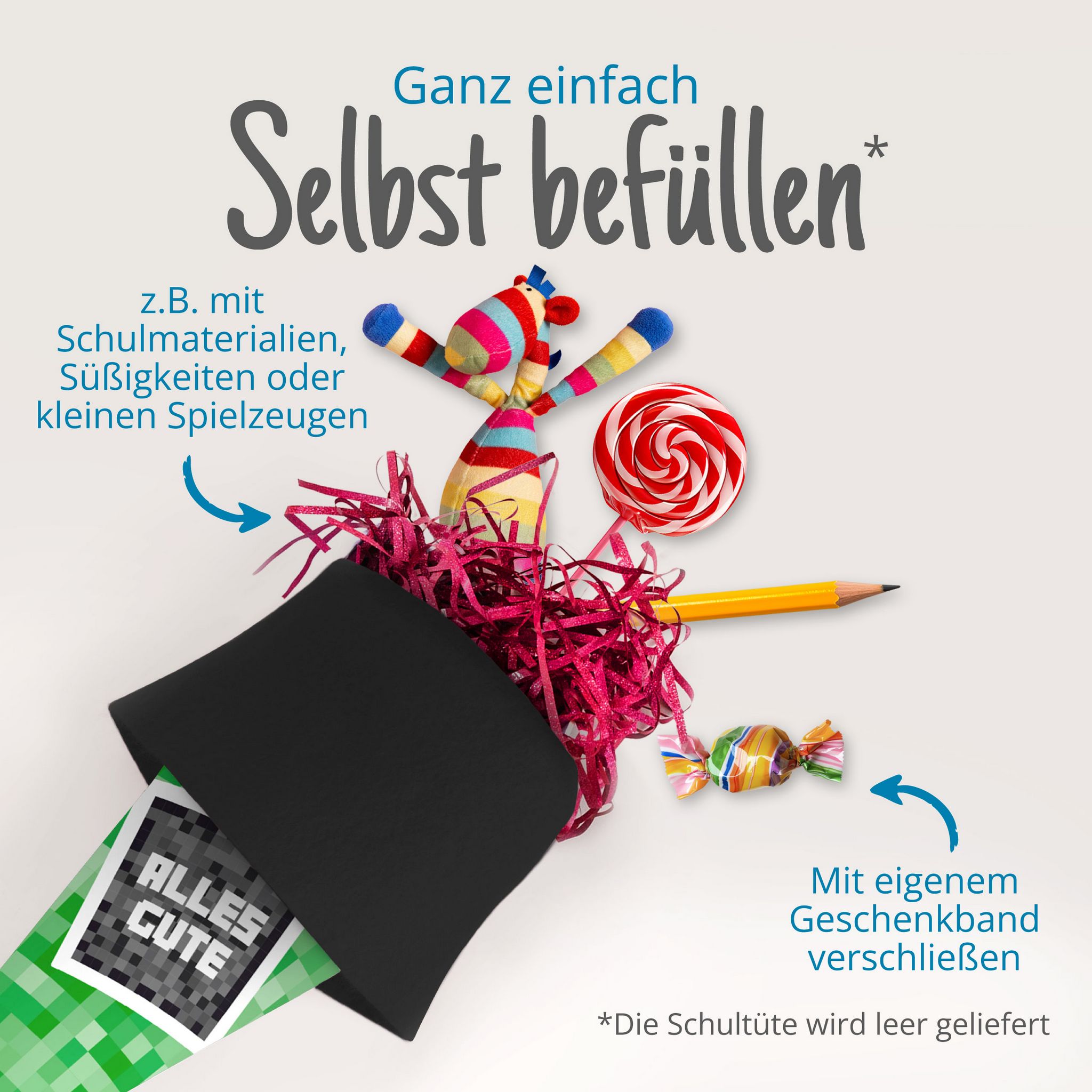 itenga Geschwisterschult�te 35cm "Pixel" mit Sticker All...