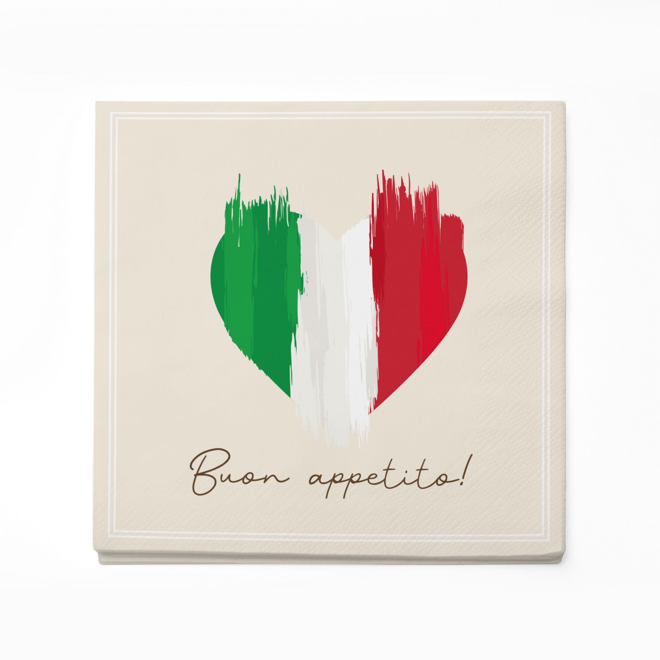 itenga 40x Serviette Herz Flagge ITALIEN v1
