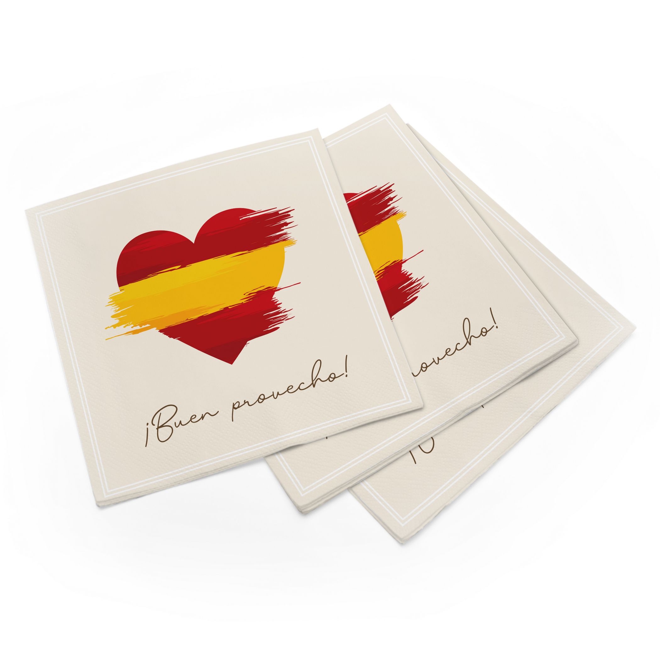 itenga 40x Servietten mit 40x Bierdeckel - Spanien - Fla...