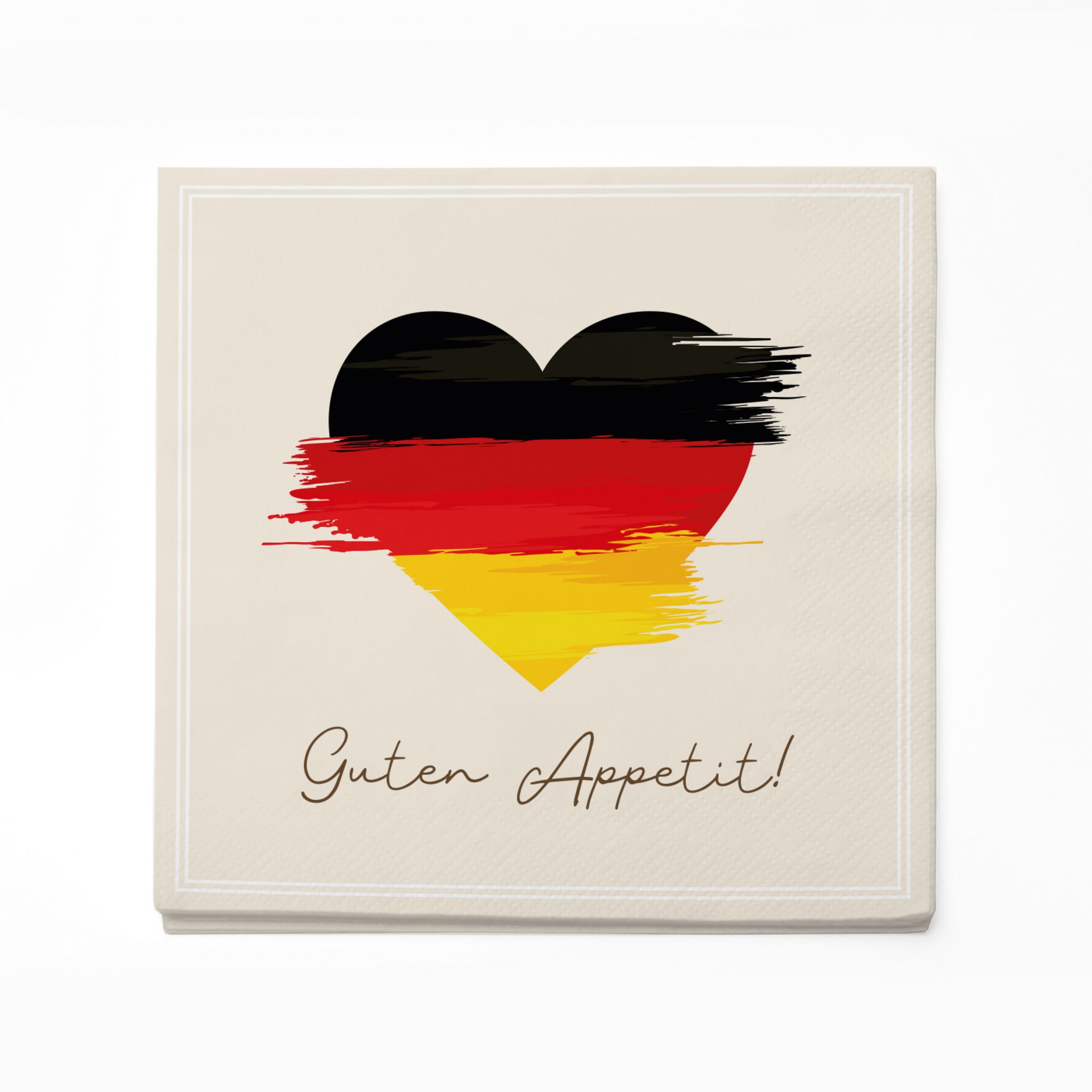 itenga 40x Serviette Herz Flagge DEUTSCHLAND