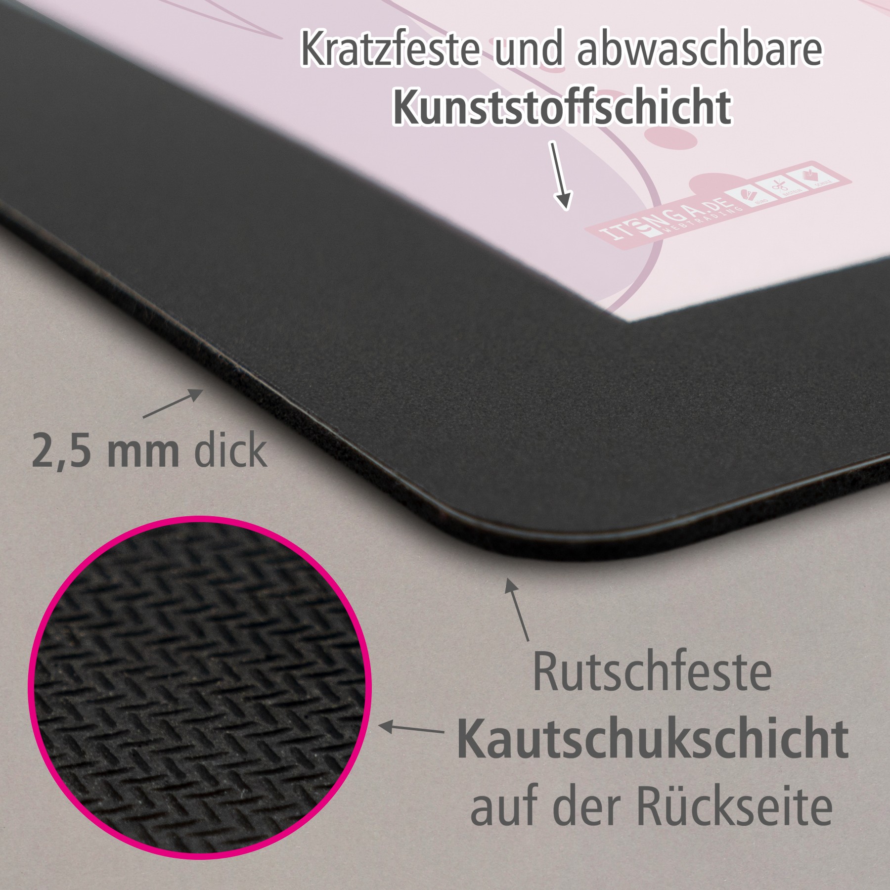 ITENGA Papierkorb Schreibtischunterlage Set - ca. 15 Lit...