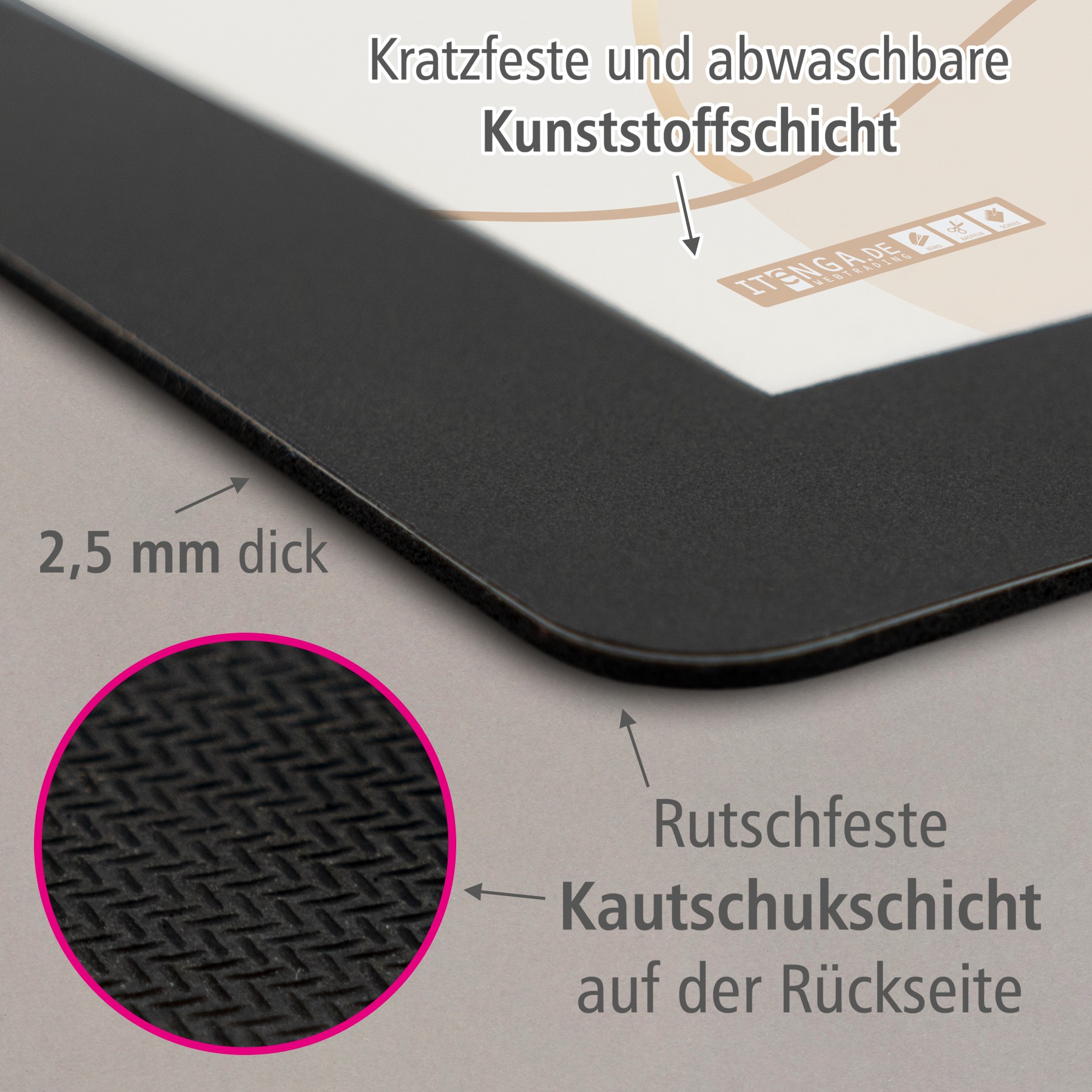 ITENGA Papierkorb Schreibtischunterlage Set - ca. 15 Lit...