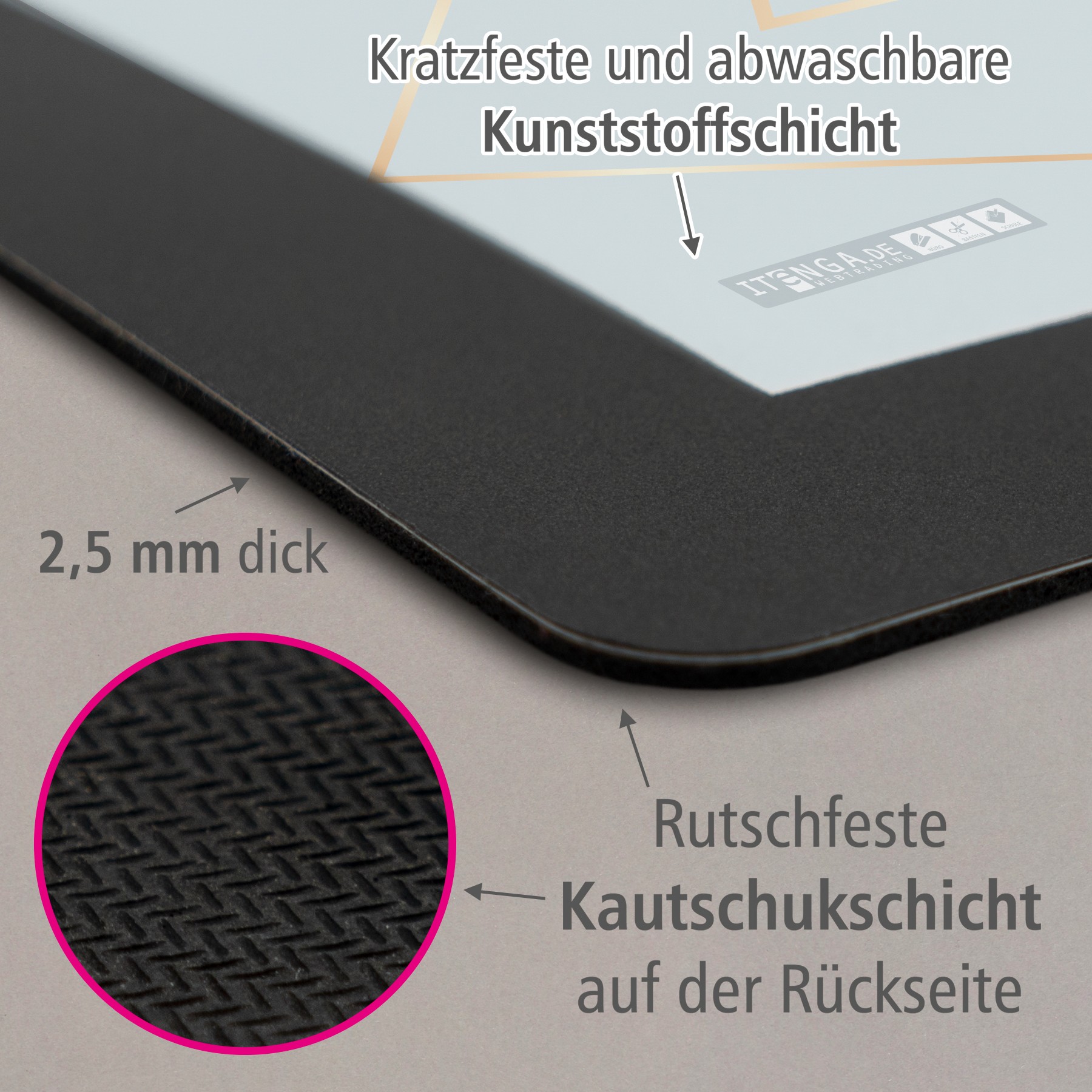 ITENGA Papierkorb Schreibtischunterlage Set - ca. 15 Lit...
