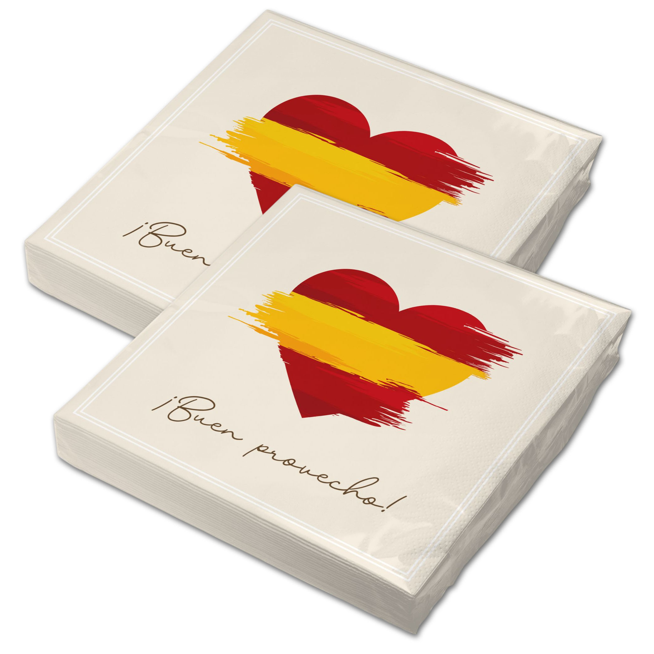 itenga 40x Serviette Herz Flagge SPANIEN