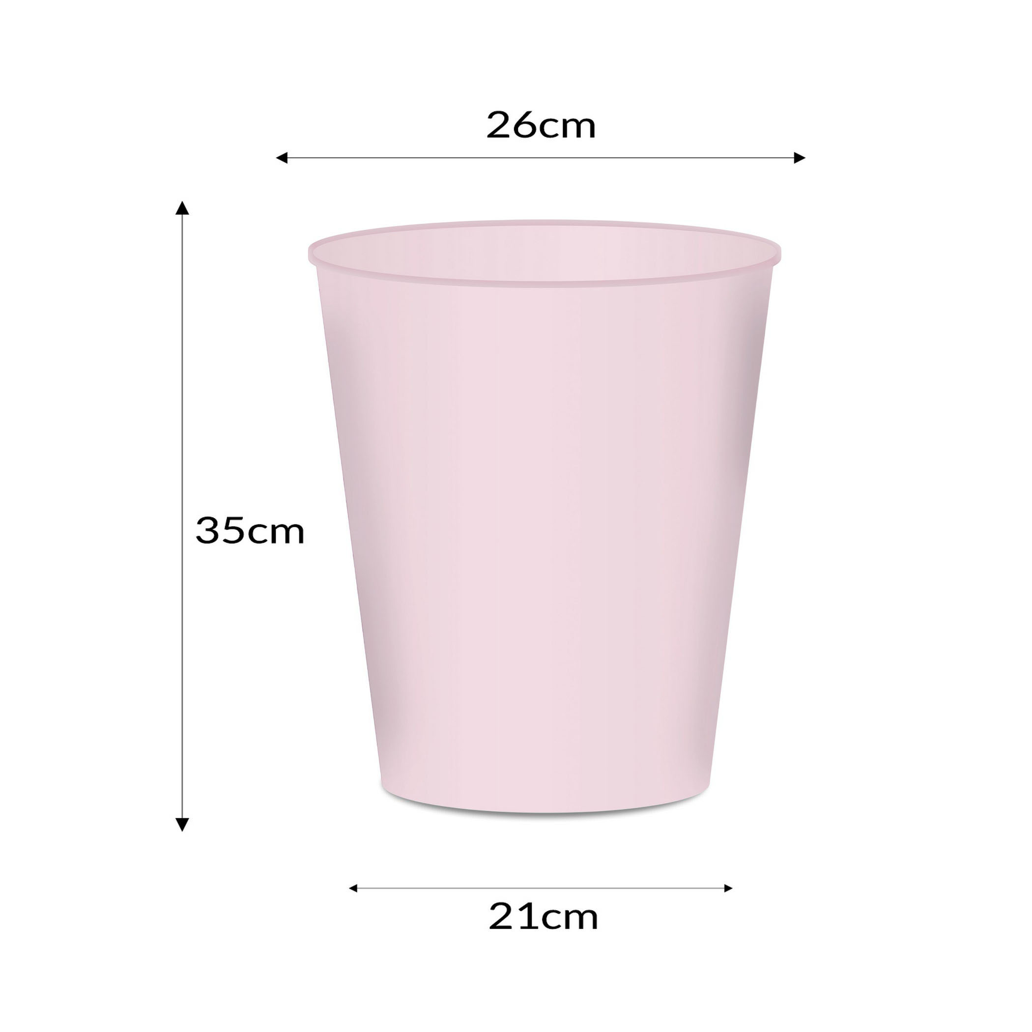 itenga Papierkorb 15Liter BOC - rosa - einfarbig