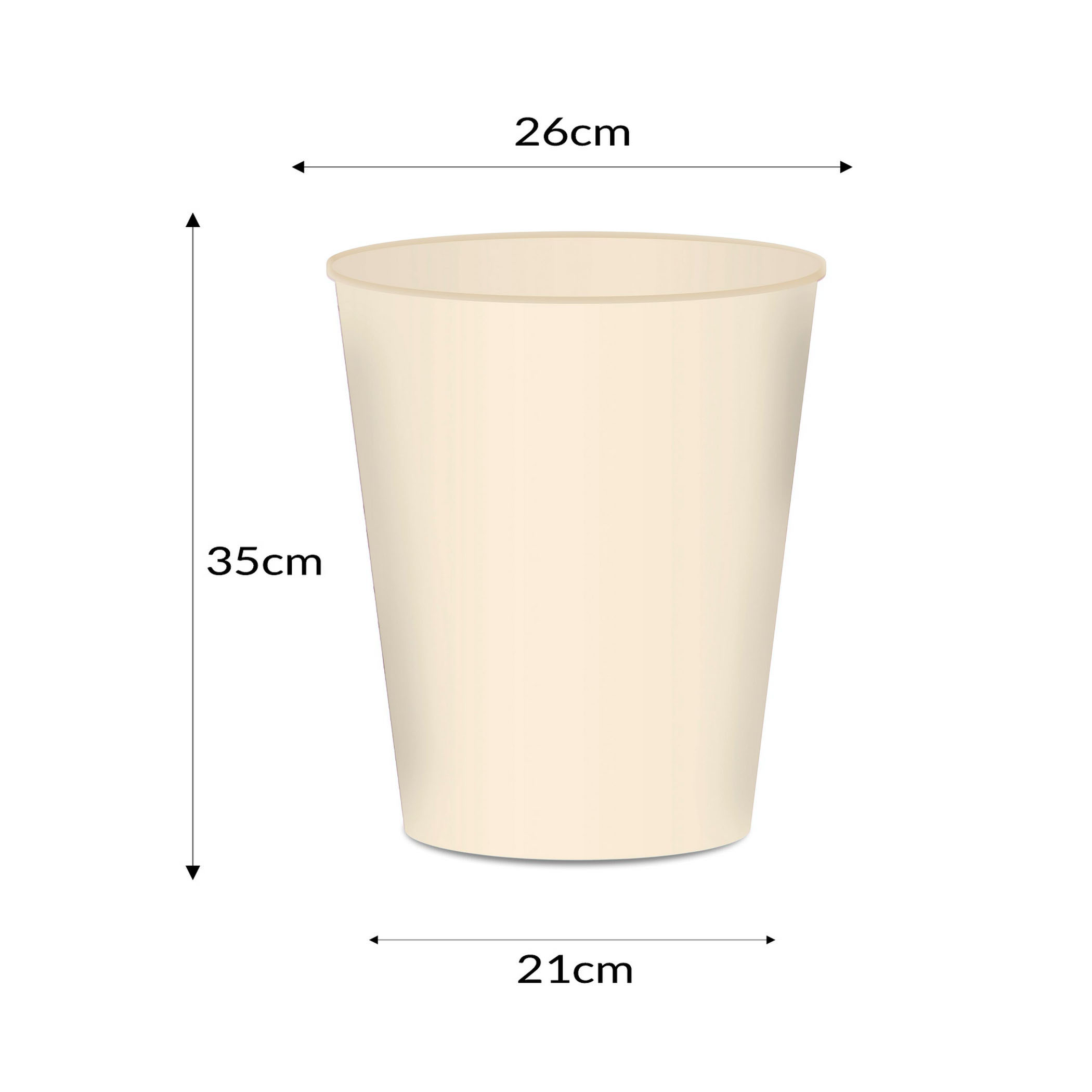 itenga Papierkorb 15Liter BOC - beige - einfarbig