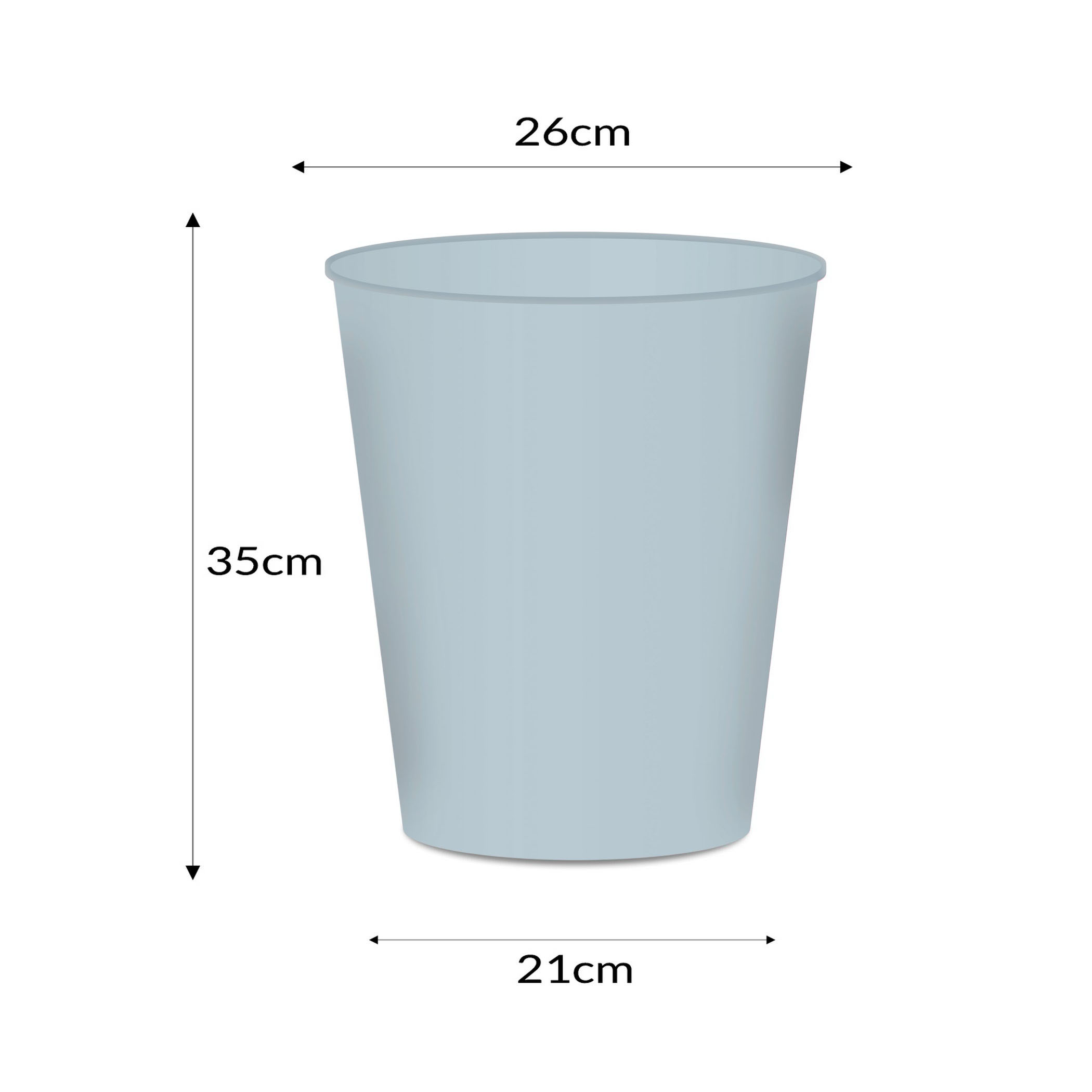 itenga Papierkorb 15Liter BOC - hellblau - einfarbig