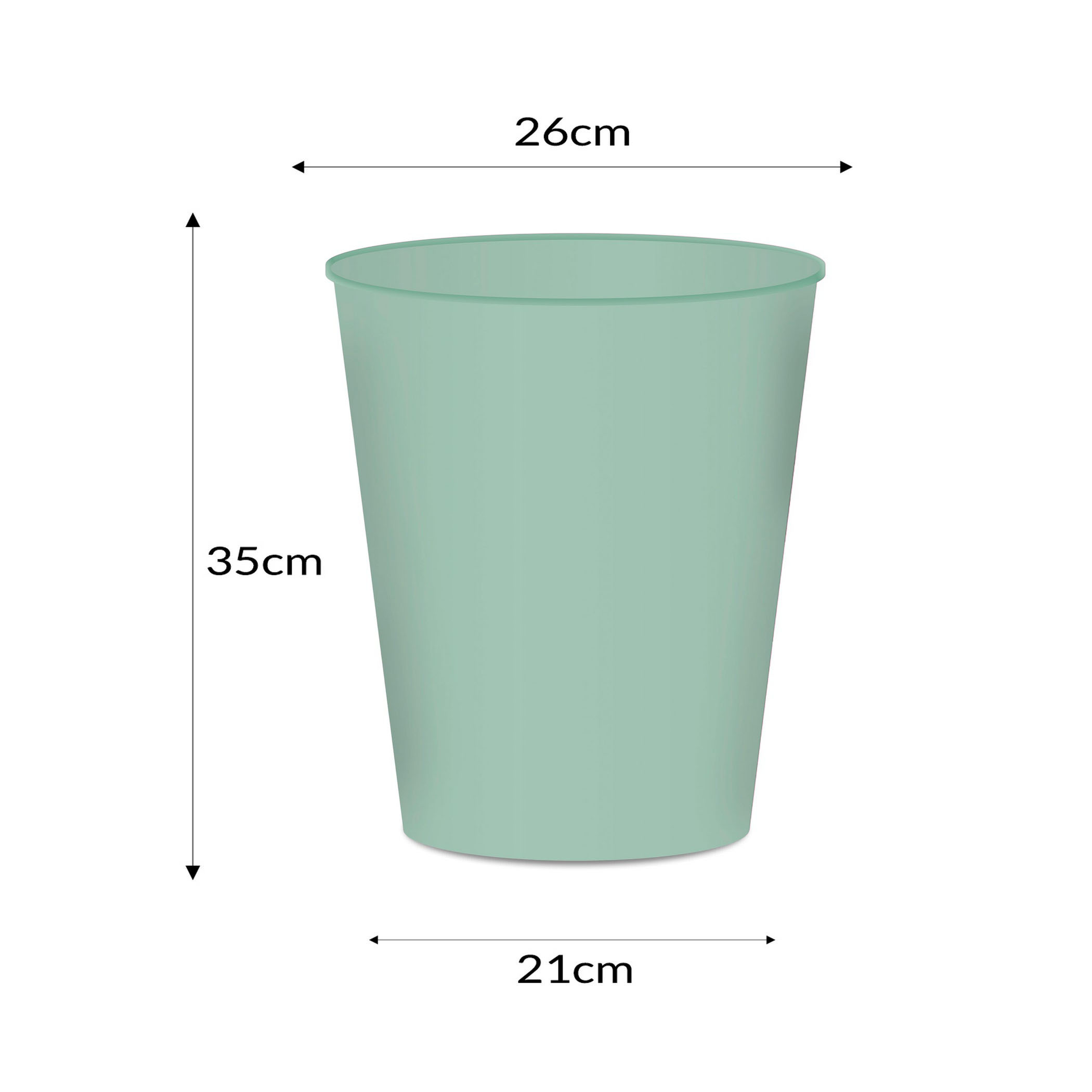 itenga Papierkorb 15Liter BOC - eukalyptus - einfarbig
