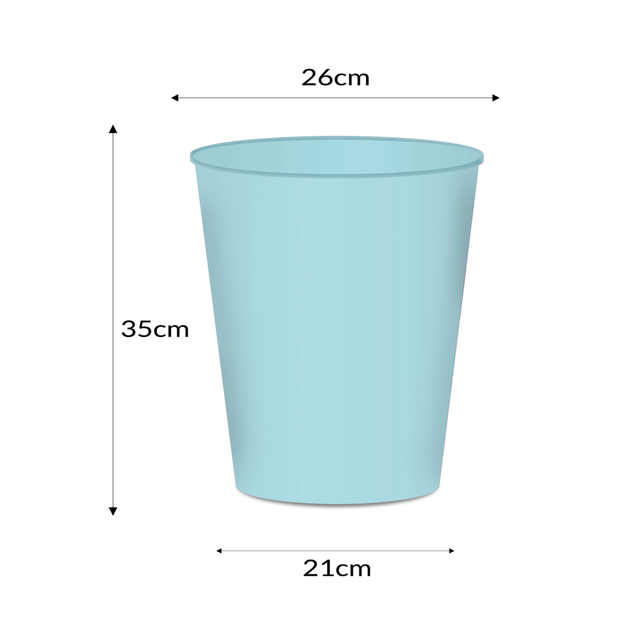 itenga Papierkorb 15Liter BOC - blau - einfarbig