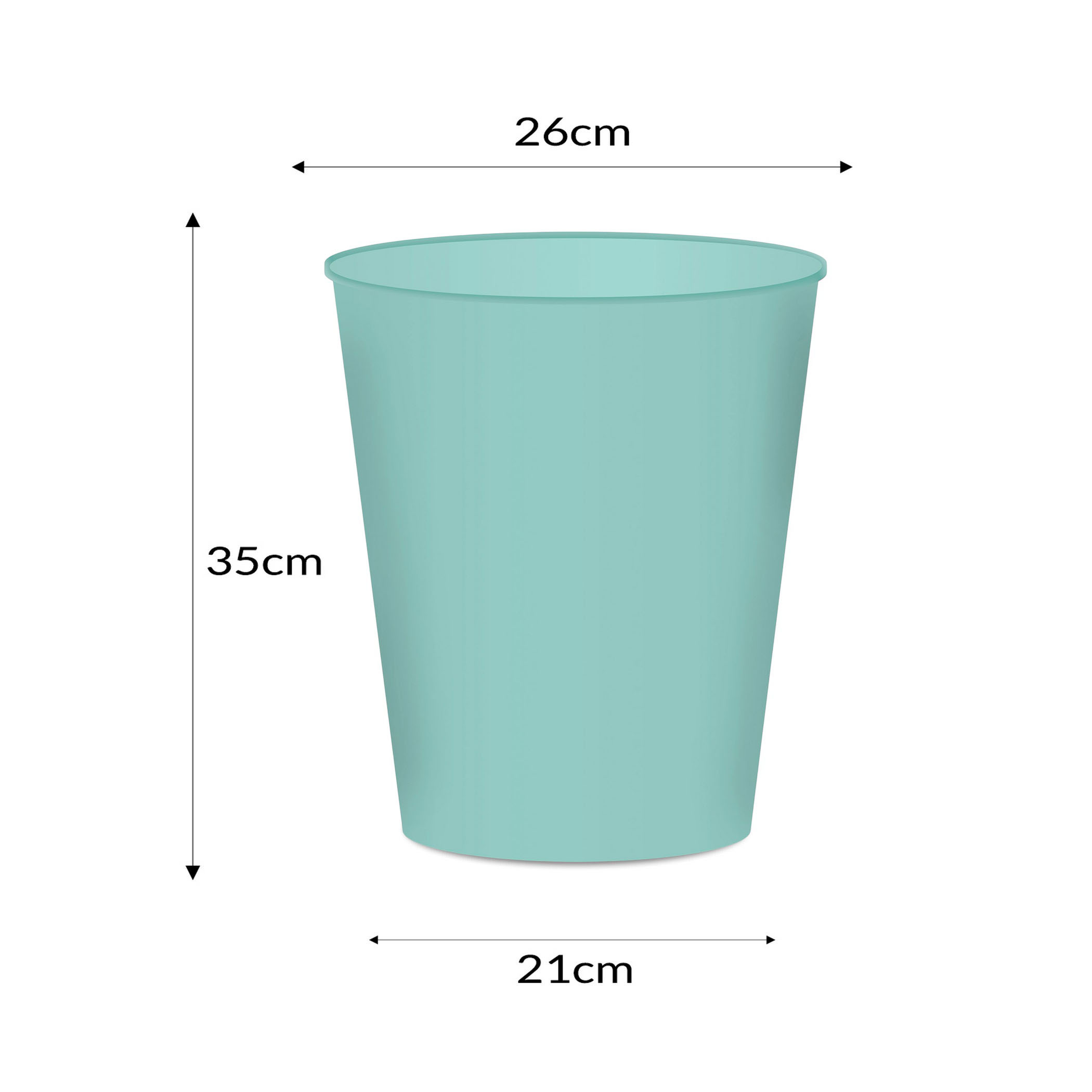 itenga Papierkorb 15Liter BOC - t�rkis - einfarbig