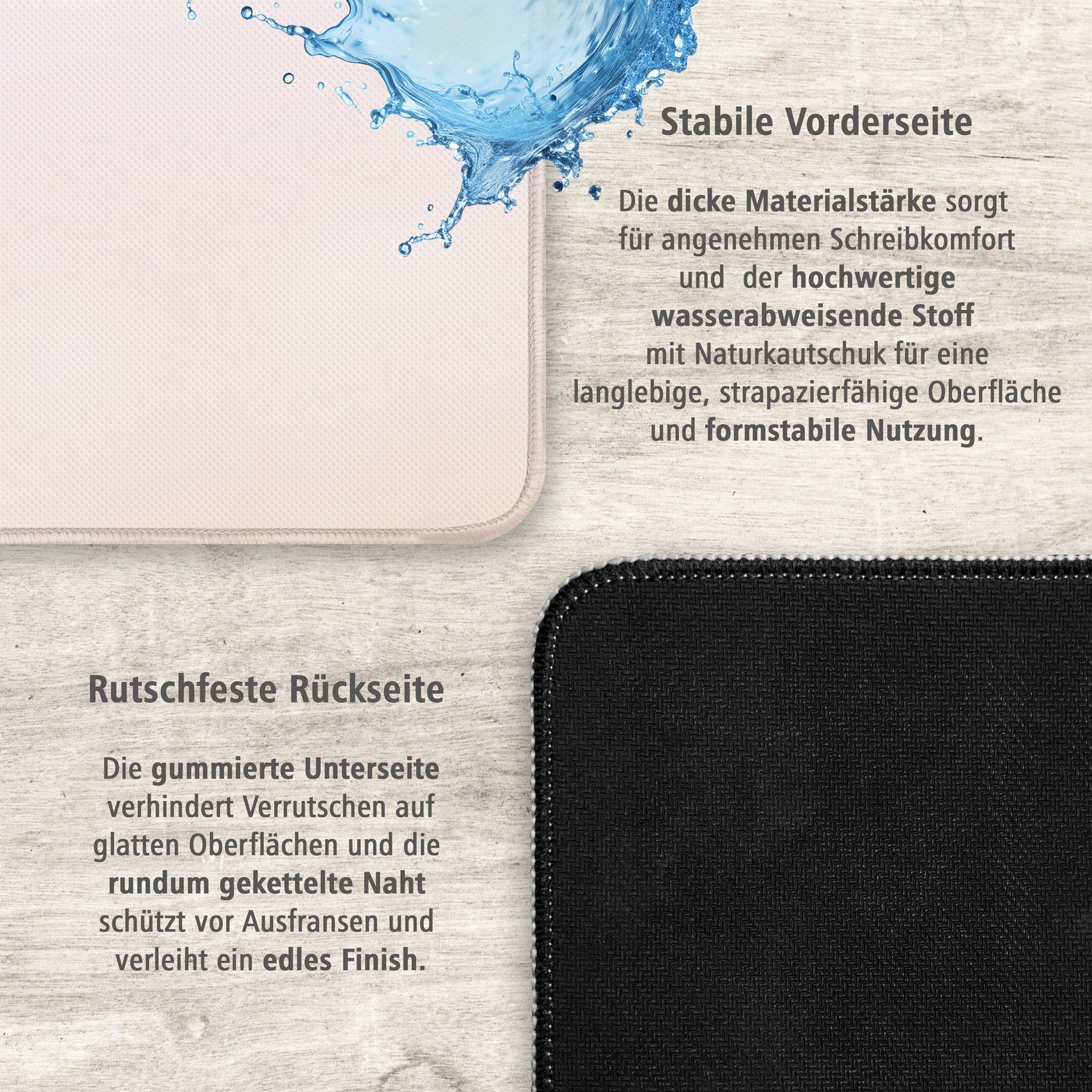itenga XXL Mauspad Schreibtischunterlage Stoff gummiert ...